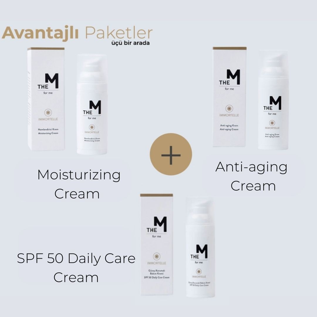 Moisturizing Cream + SPF 50 Daily Care Cream + Anti-aging Cream