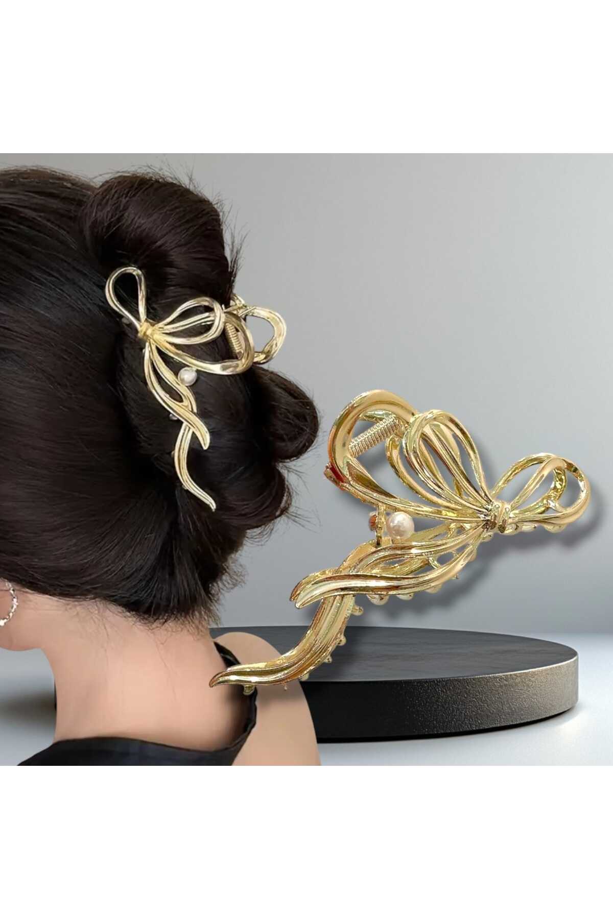 YAY FİYONK İNCİLİ TASARIM METAL MANDAL TOKA ( BC-1130 )