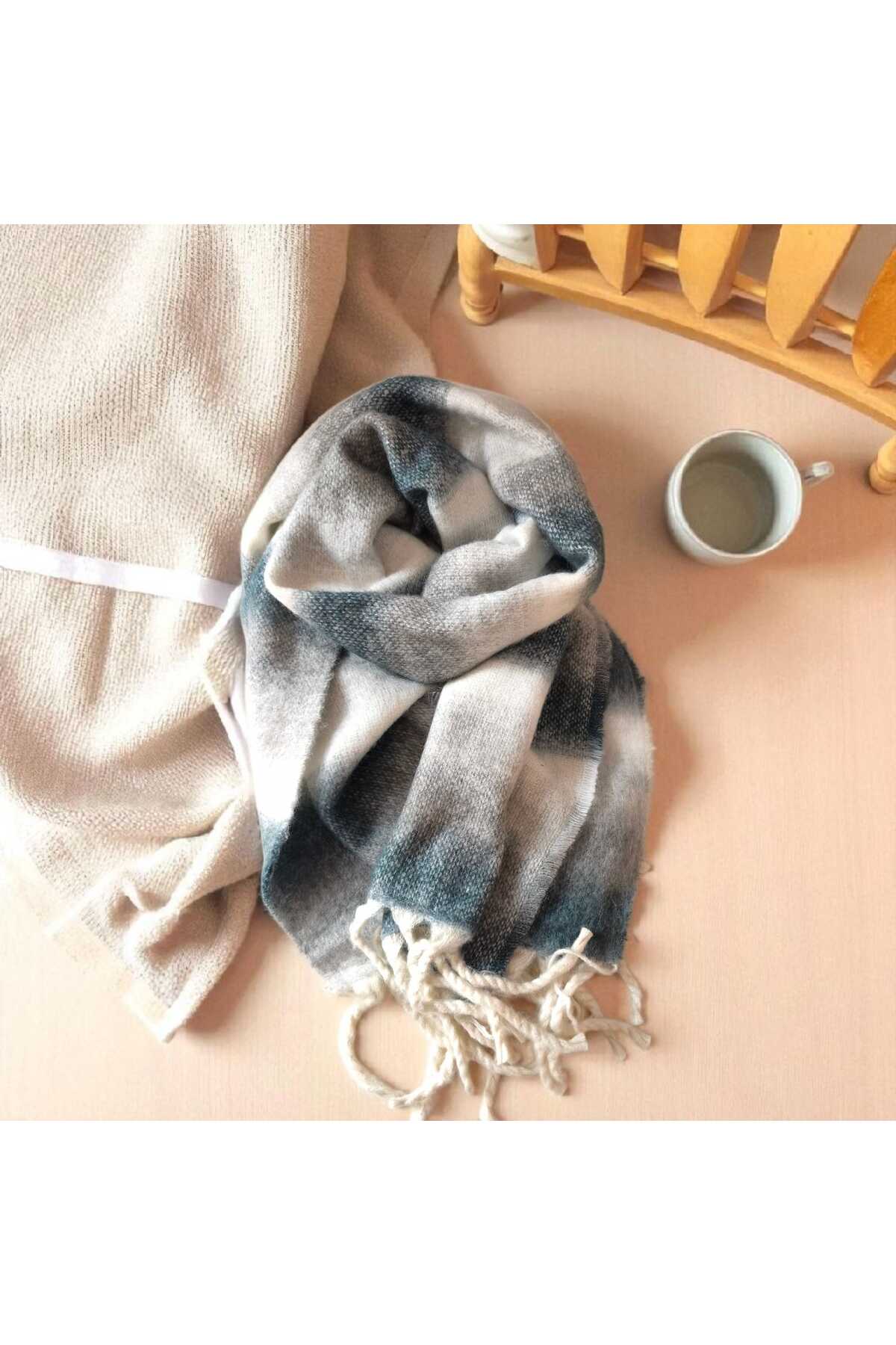 RENK GEÇİŞLİ PUFFY YUMUŞAK DOKULU ATKI ( BC-1236 )