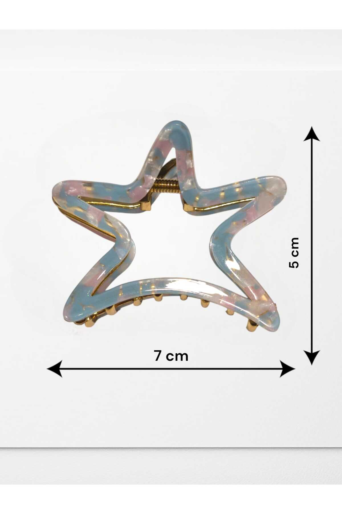 SEDEFLİ YILDIZ KEMİK METAL MANDAL TOKA ( BC-1170 )