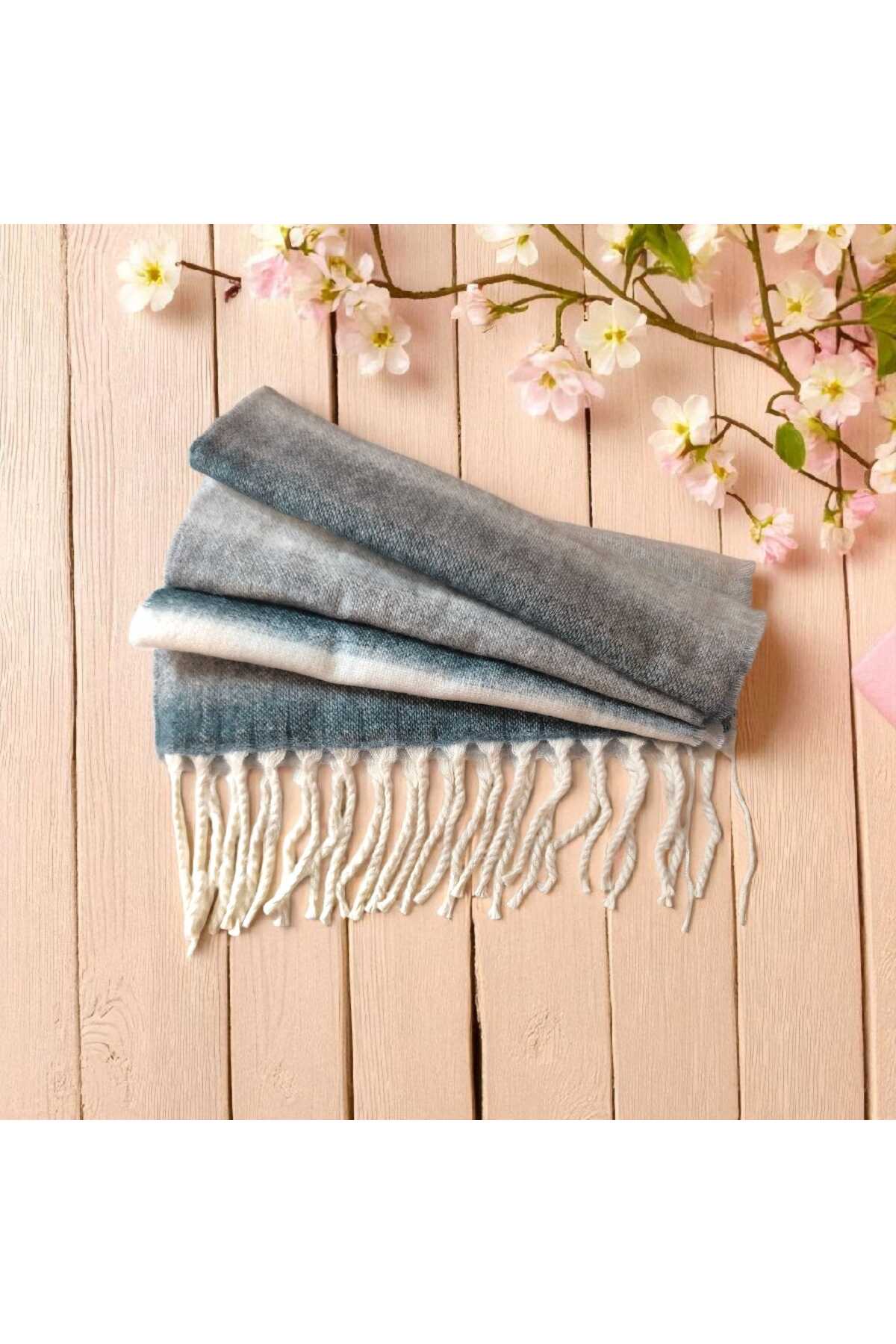 RENK GEÇİŞLİ PUFFY YUMUŞAK DOKULU ATKI ( BC-1236 )