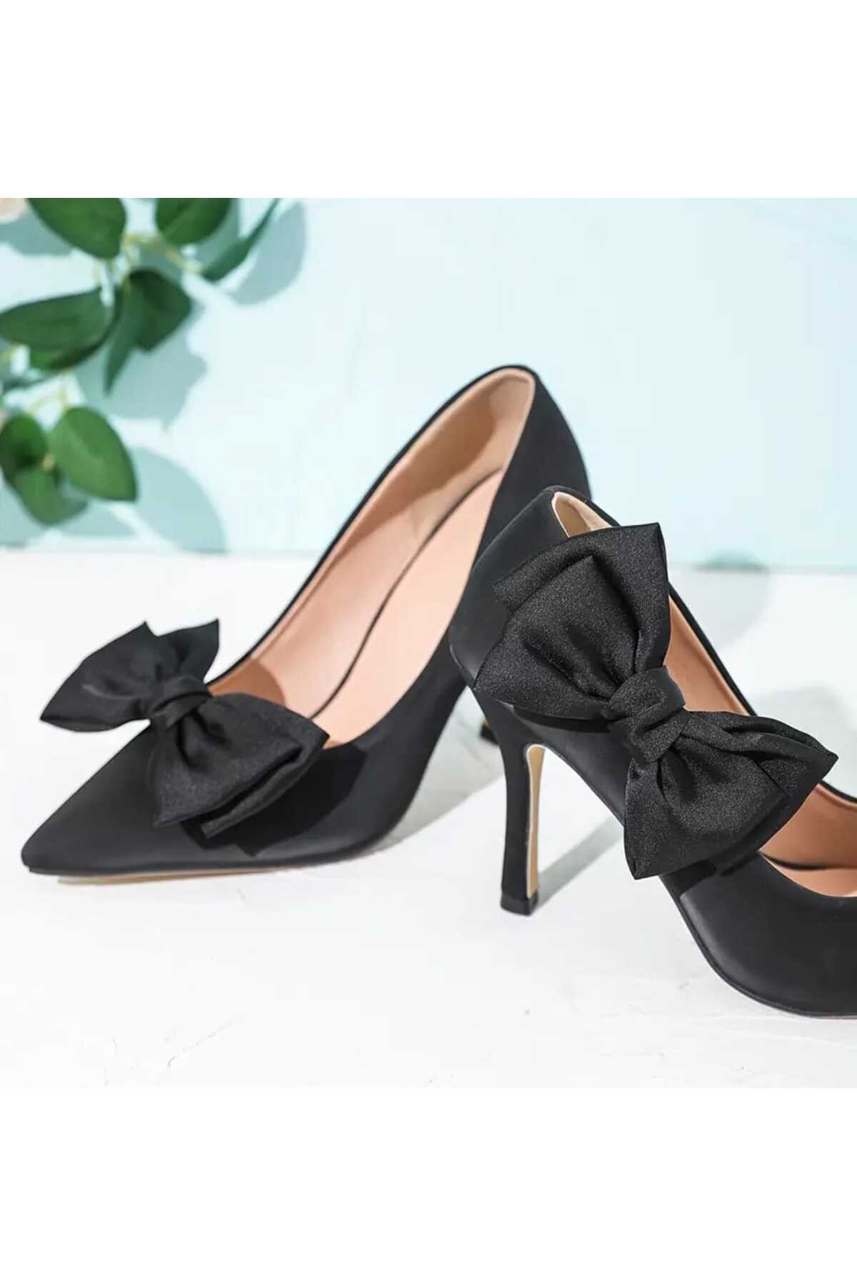 Bir çift Ayakkabı Tokası -çanta Charms - Çıkarılabilir Klipsli Fiyonk Aplik (BC-1198 )