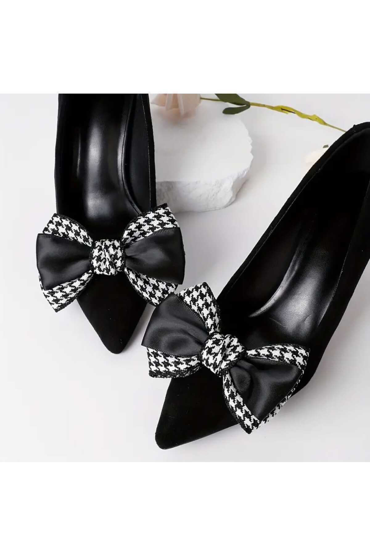 1çift Ayakkabı Tokası -çanta Charms - Çıkarılabilir Klipsli Fiyonk Aplik (bc-1163 )