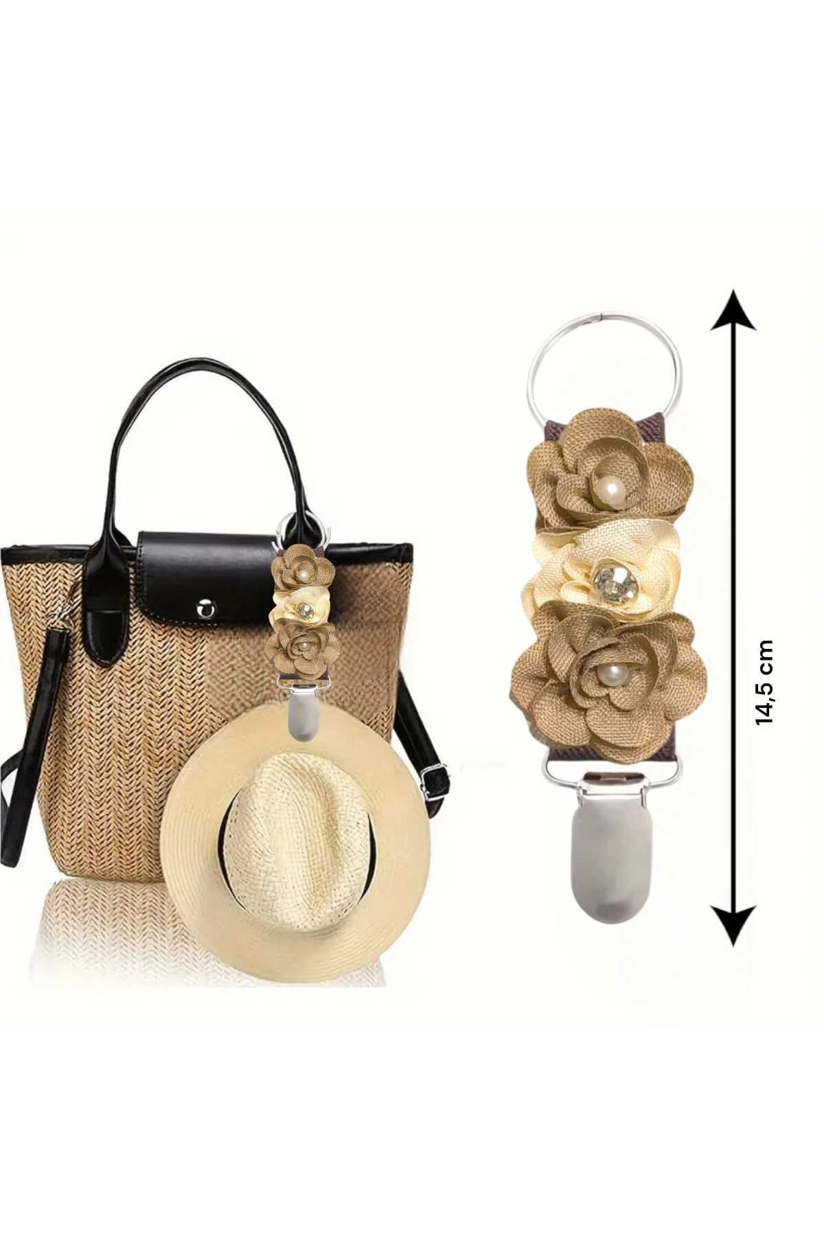 ÇANTA TOKASI ŞAPKA KLİPSİ ÇİÇEK TASARIM MDL 5 (BC-1190 )