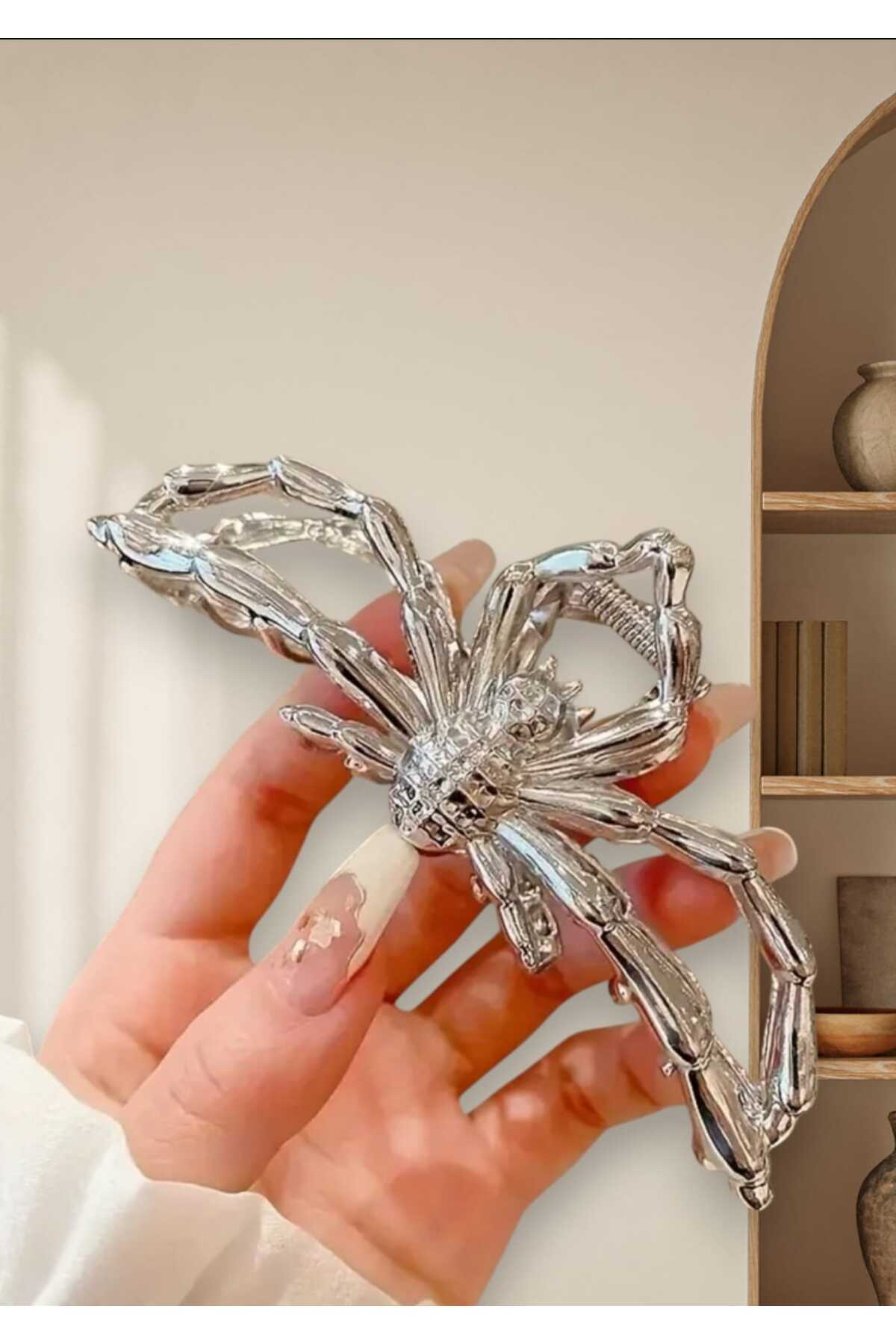 HALLOWEEN ÖRÜMCEK TASARIM METAL MANDAL TOKA CADILAR BAYRAMI ( BC-1012 )