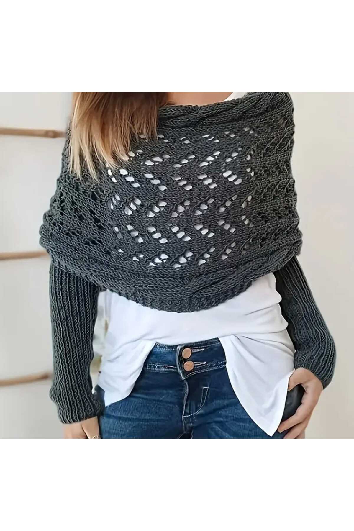 ÖRGÜ KOLLU ŞAL-BOLERO ( BC-1235 )