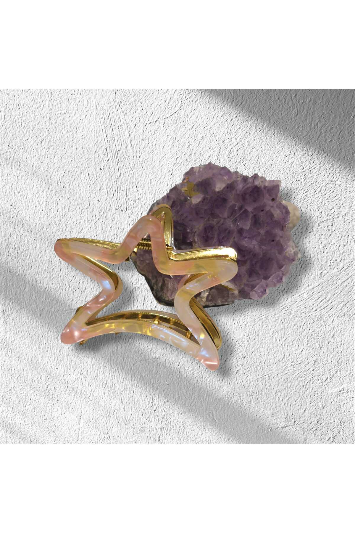 SEDEFLİ YILDIZ KEMİK METAL MANDAL TOKA ( BC-1172 )