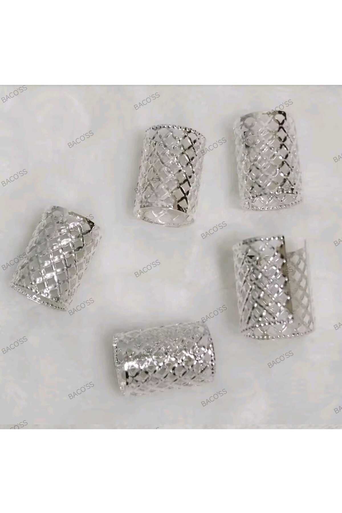 Bohem Saç Halkası-saç Küpesi Seti Silindir Model 5 'li Hair Charms (bc-1222 )