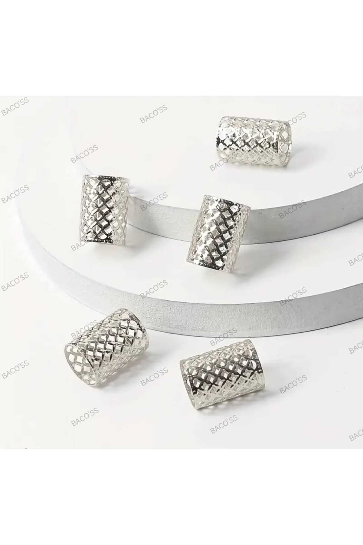 Bohem Saç Halkası-saç Küpesi Seti Silindir Model 5 'li Hair Charms (bc-1222 )