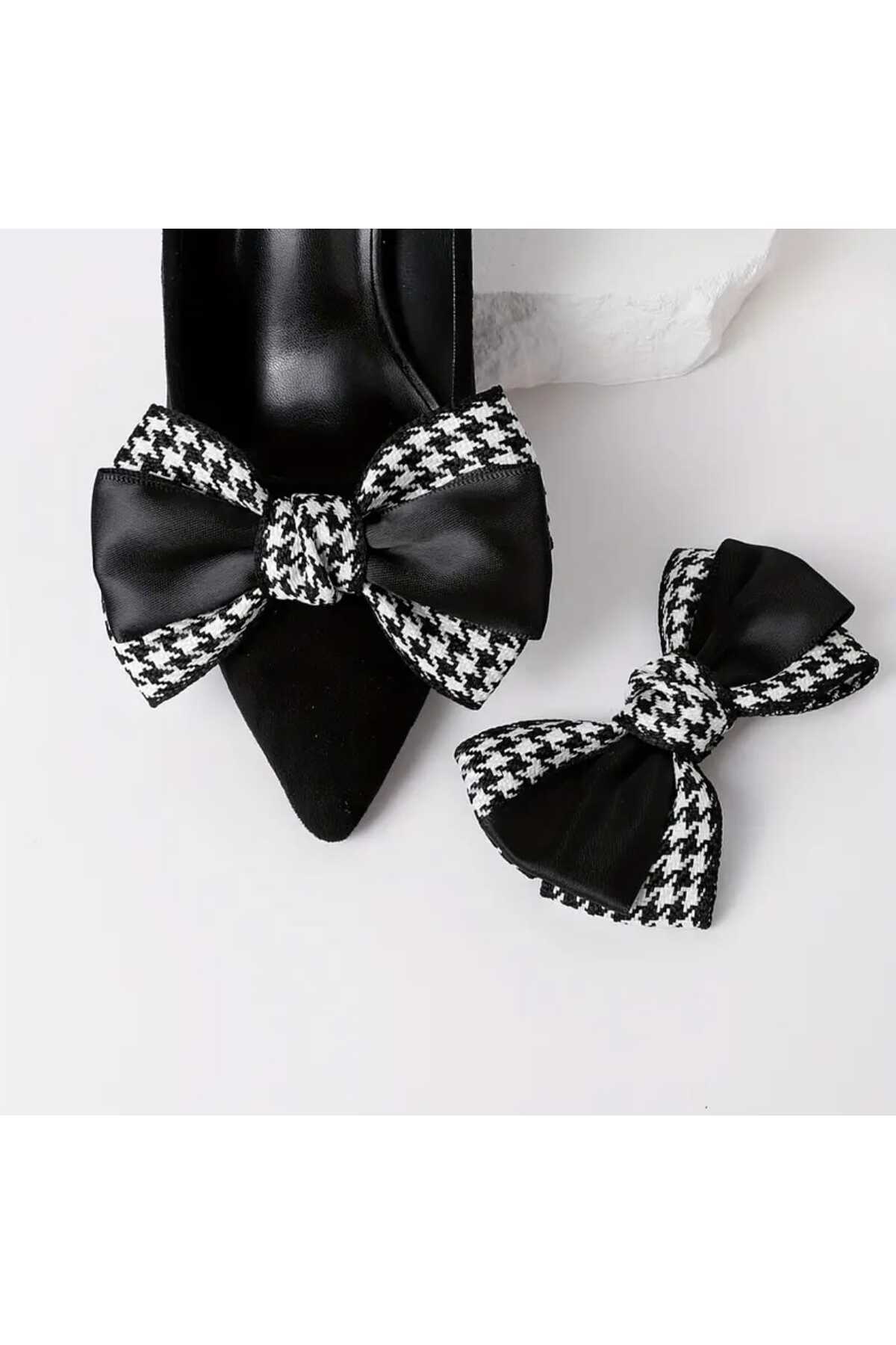 1çift Ayakkabı Tokası -çanta Charms - Çıkarılabilir Klipsli Fiyonk Aplik (bc-1163 )