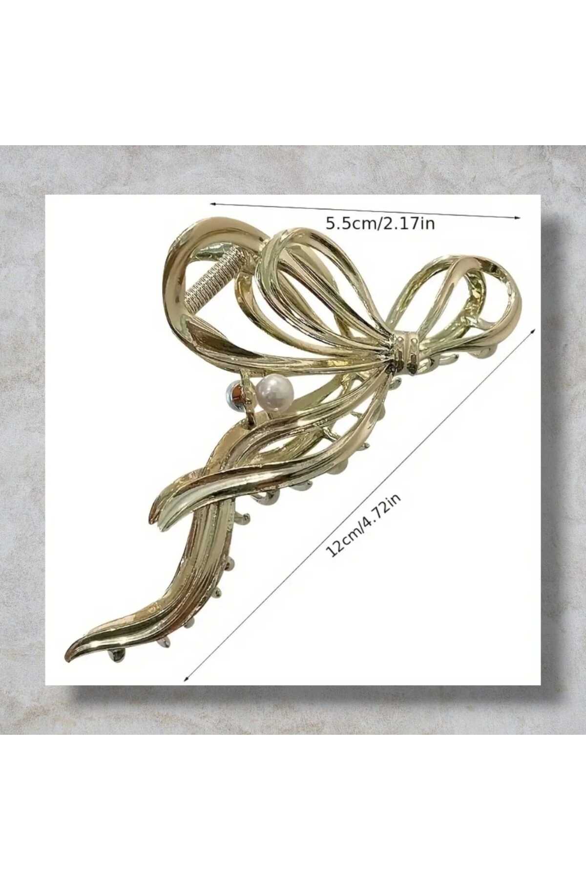 YAY FİYONK İNCİLİ TASARIM METAL MANDAL TOKA ( BC-1130 )