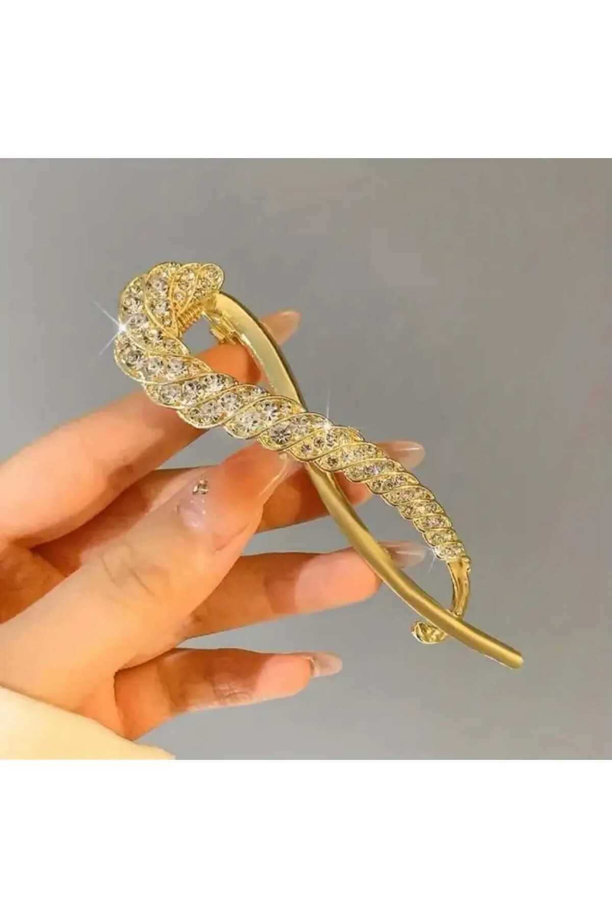 KIVRIK TASARIM TAŞLI METAL TOKA ( BC-1180 )