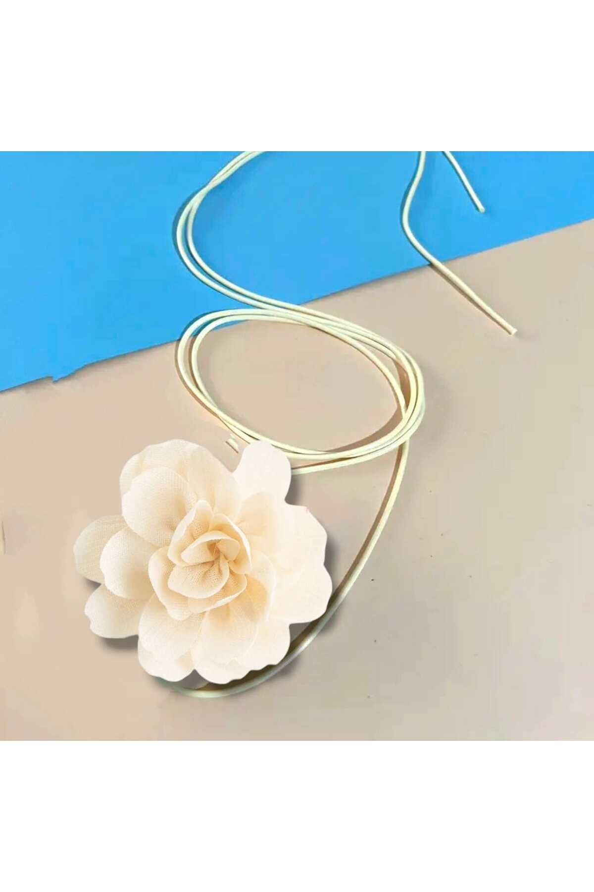 CHOKER KOLYE KETEN   GÜL TASARIM (BC-1149 )