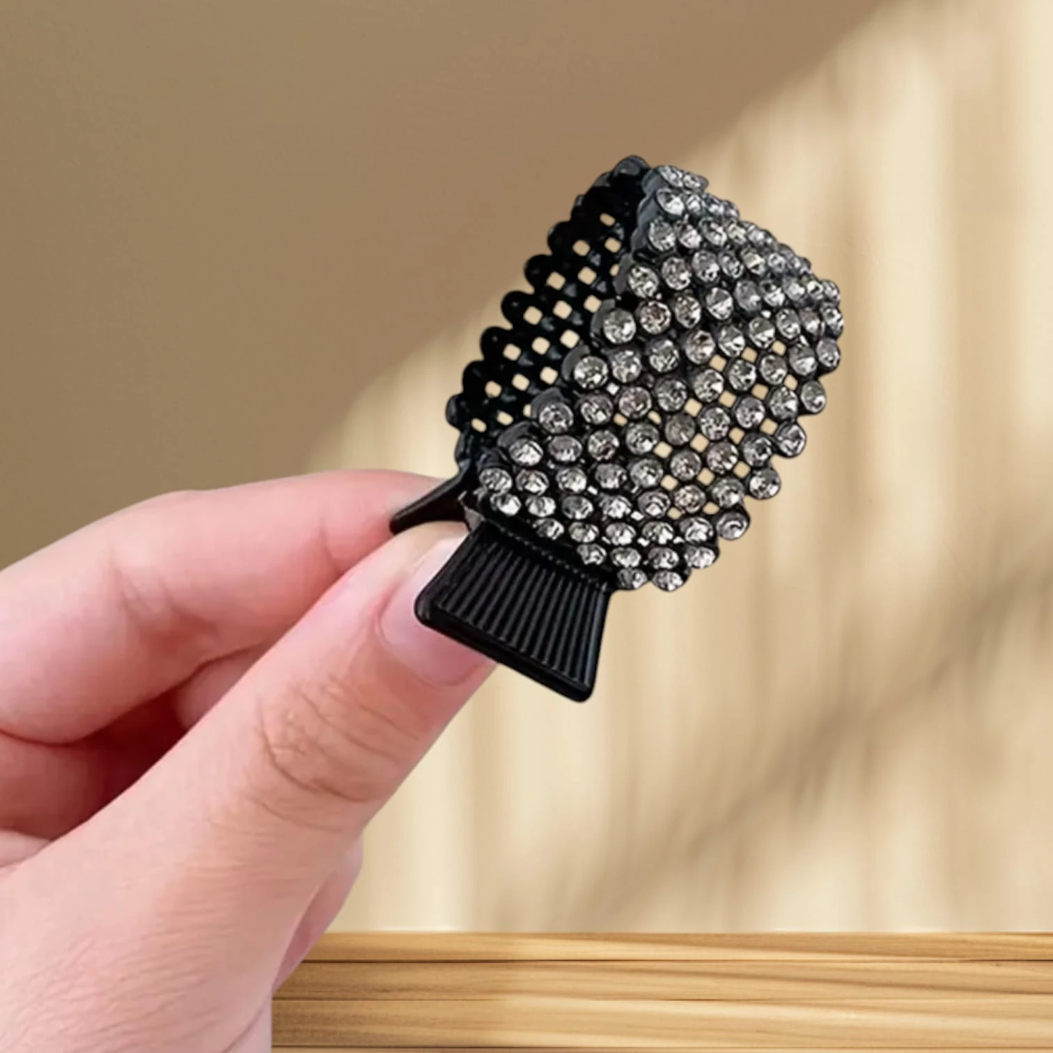 Taşlı Tasarım At Kuyruğu Tokası (BC-1142) Bakır Taşlı