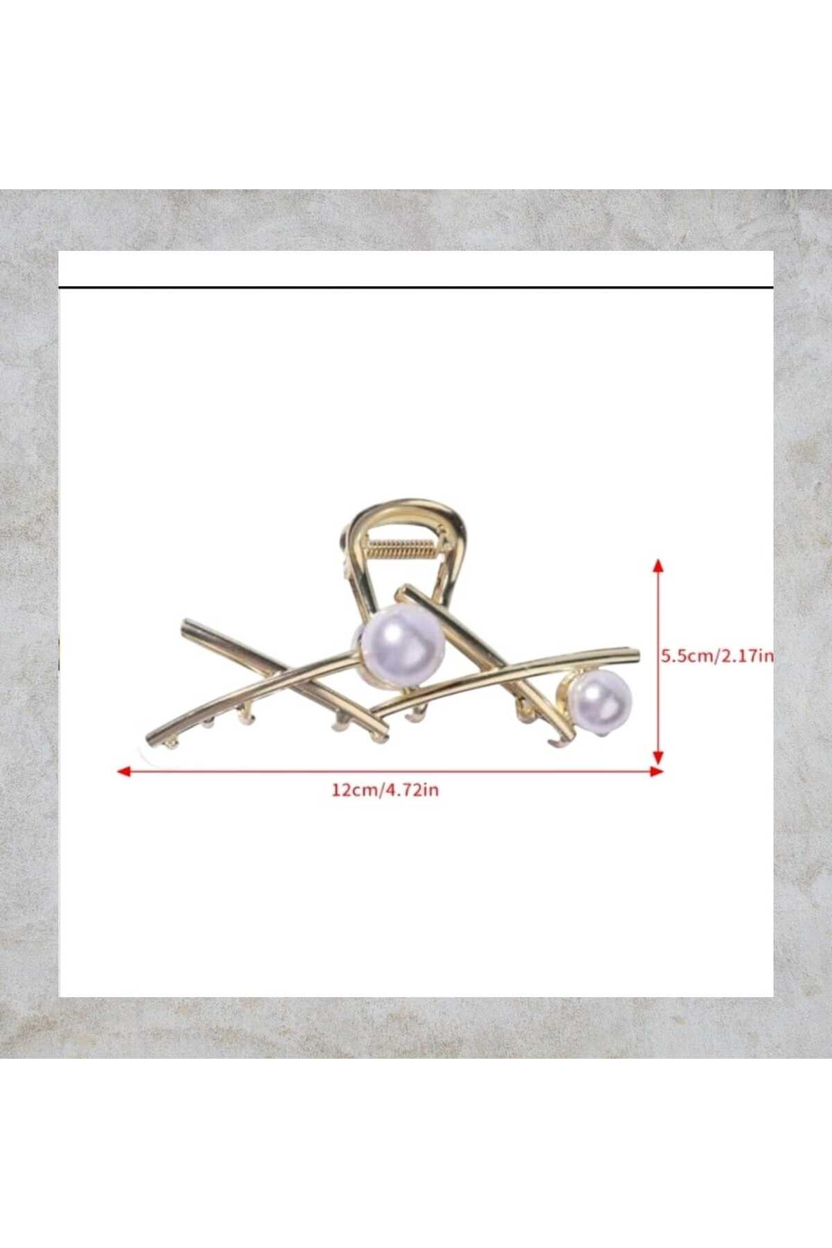 MİNİMALİST STİL İNCİ  TASARIM METAL MANDAL TOKA ( BC-1086 )