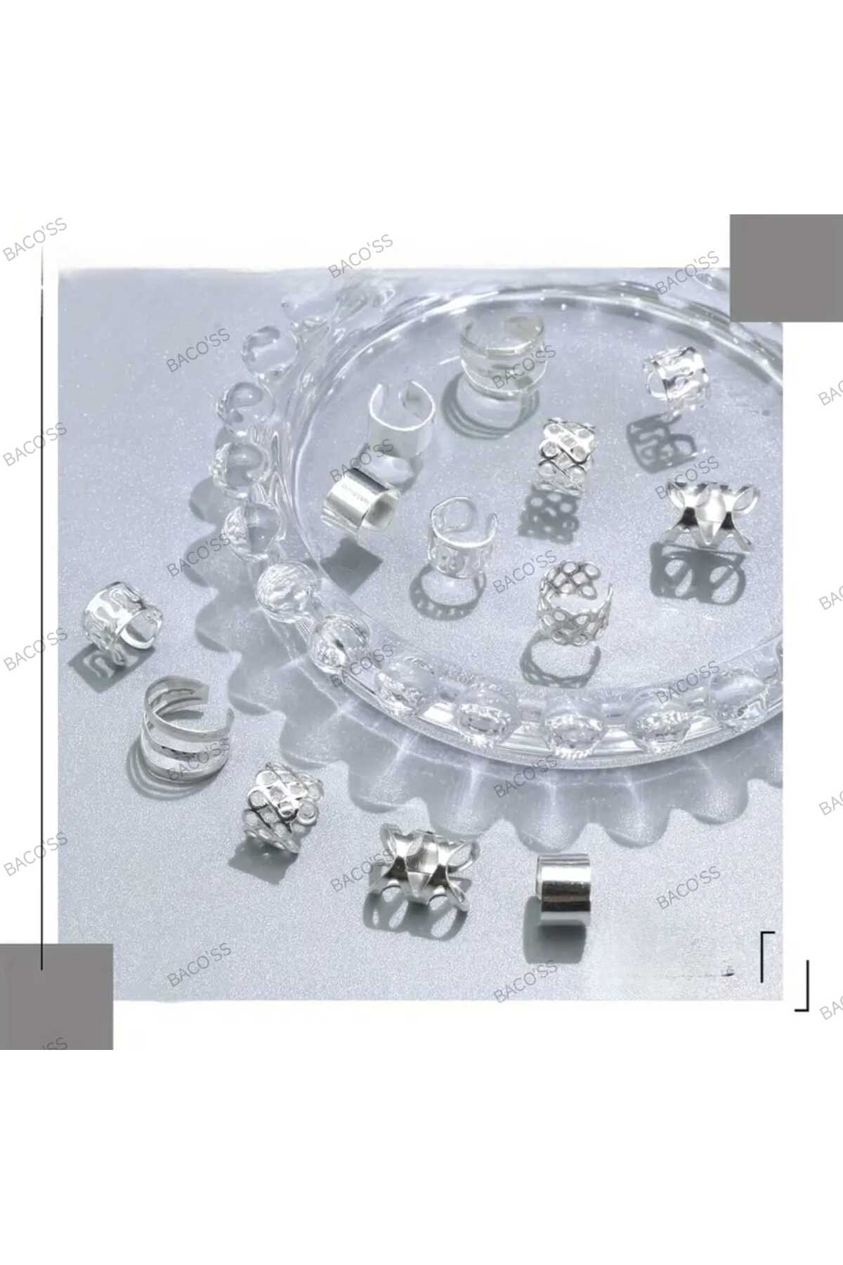 Bohem Saç Halkası-Saç Küpesi Seti Modern Stil 10 Lu Hair Charms ( BC-1220 )