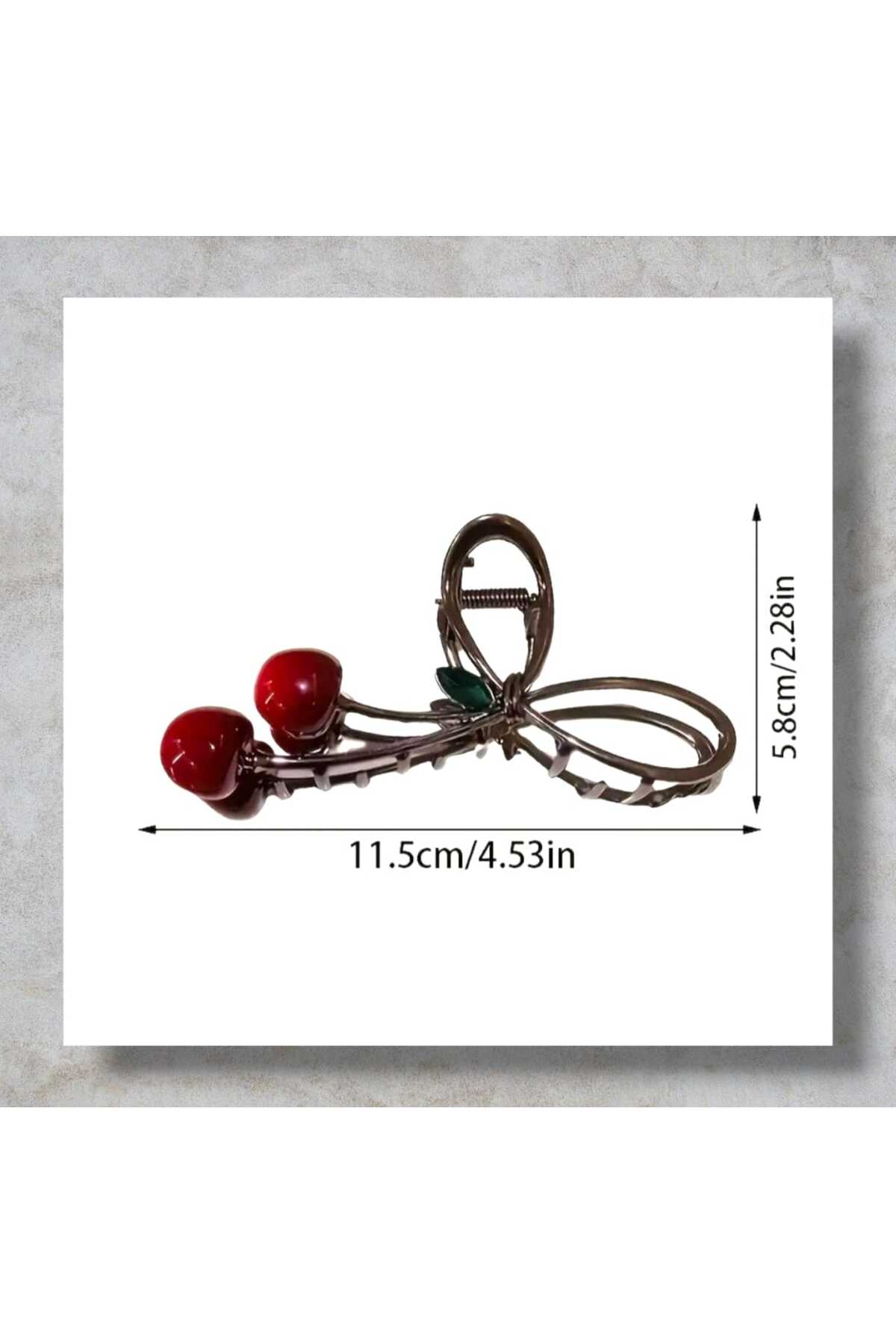 KİRAZ CHERRY TASARIM METAL MANDAL TOKA ( BC-1032 )