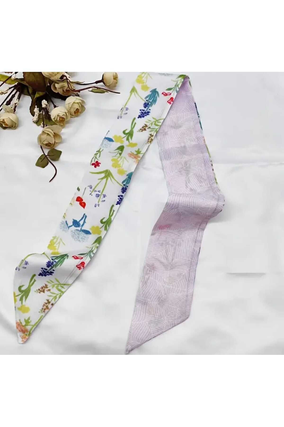 DESENLİ SAÇ BANDI-BOYUN FULARI-ÇANTA AKSESUARI (BC-1232 )