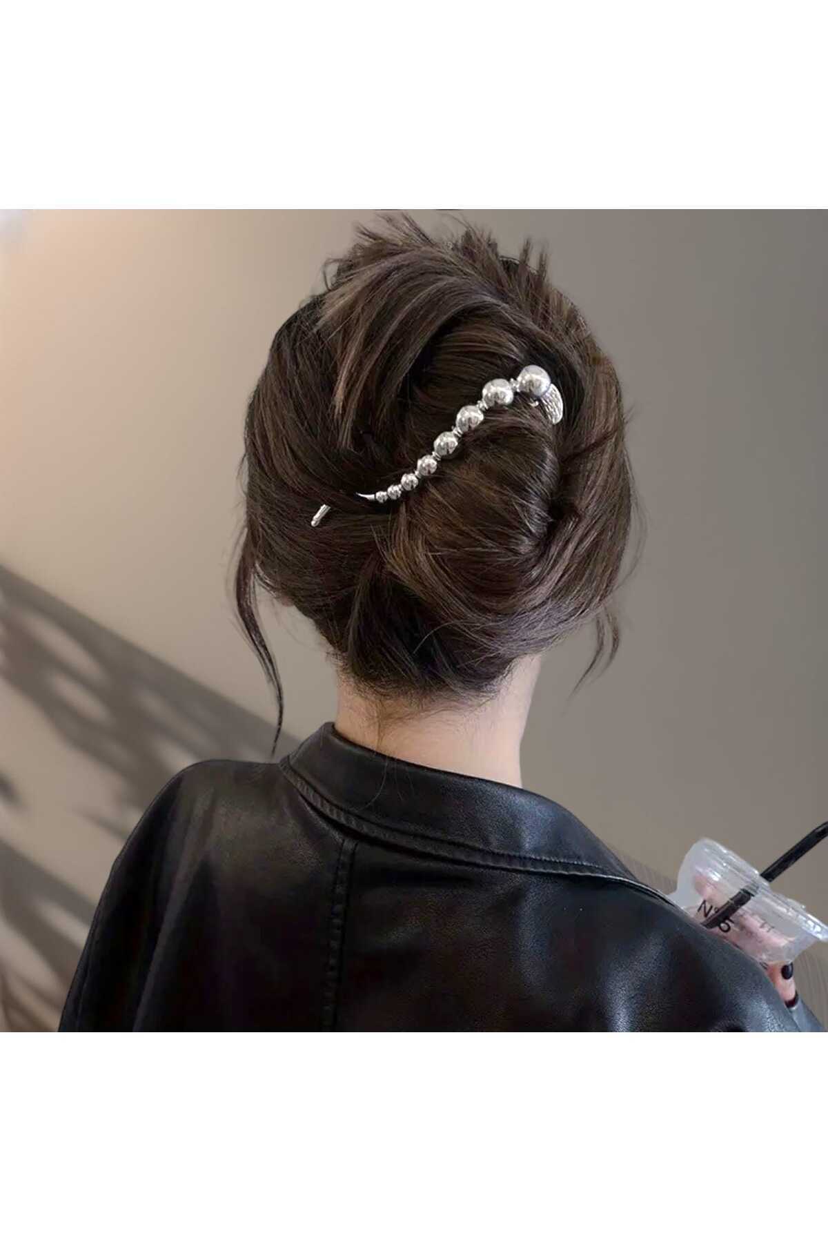 MİNİMALİST VİNTAGE TWİST METAL MANDAL TOKA (BC-1182 )