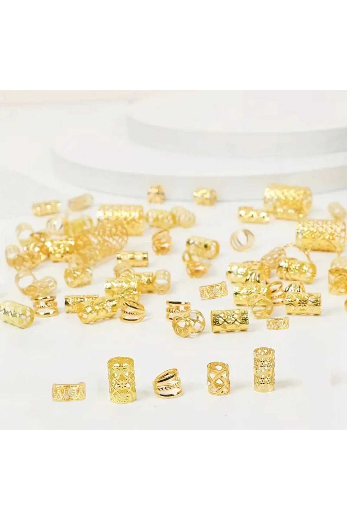 Bohem Saç Halkası-Saç Küpesi Prenses model 10 'lu Hair Charms (BC-1226 )