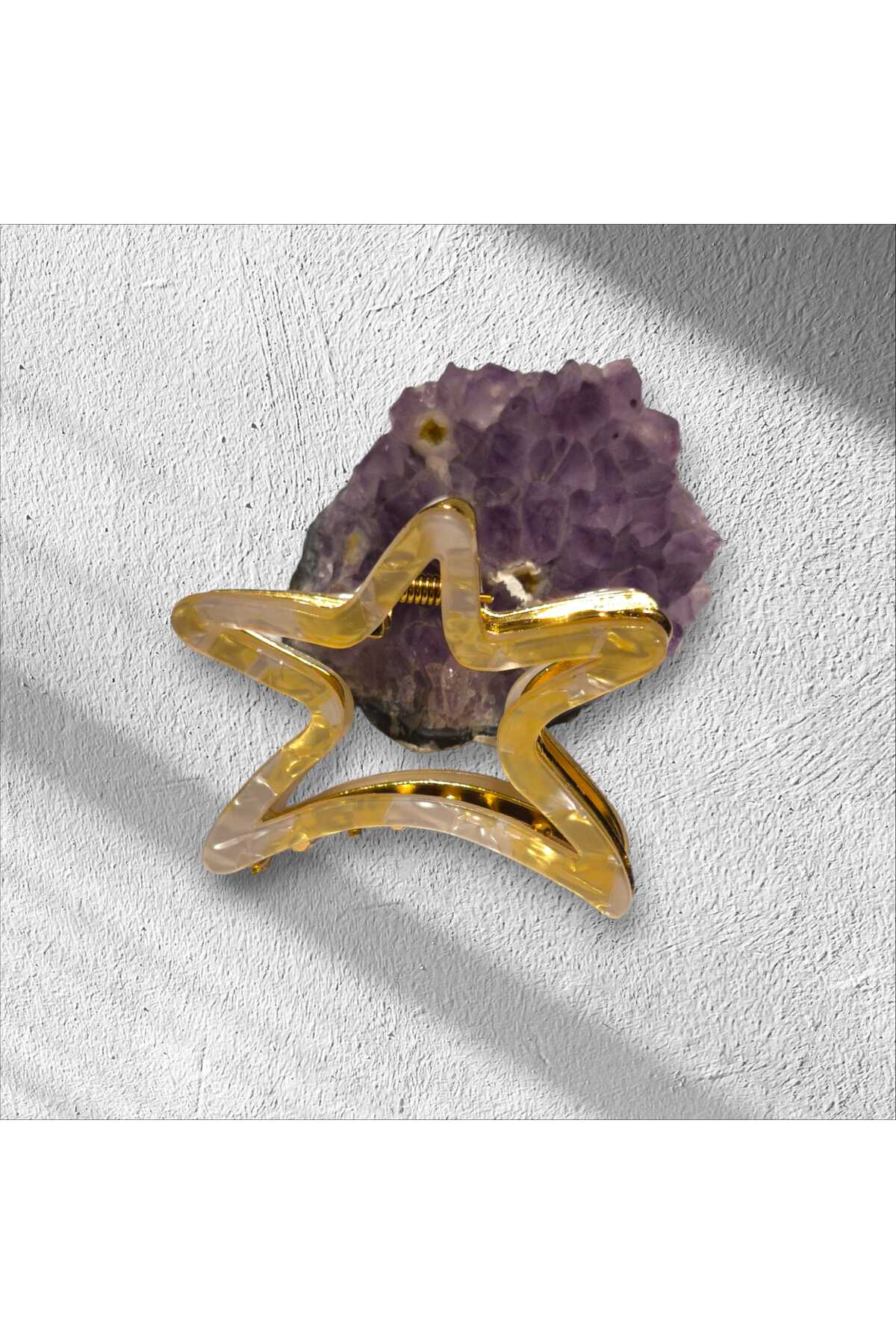 SEDEFLİ YILDIZ KEMİK METAL MANDAL TOKA ( BC-1171 )