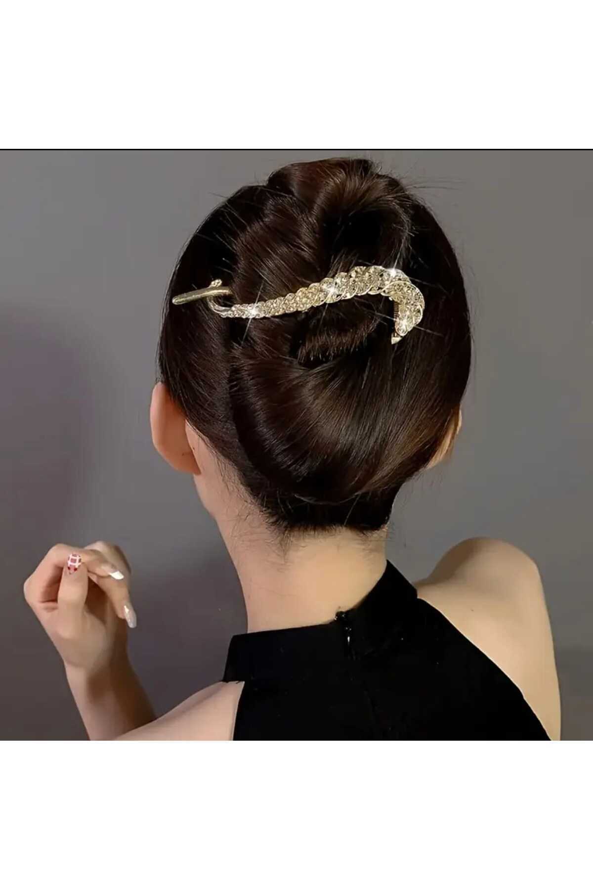 KIVRIK TASARIM TAŞLI METAL TOKA ( BC-1180 )