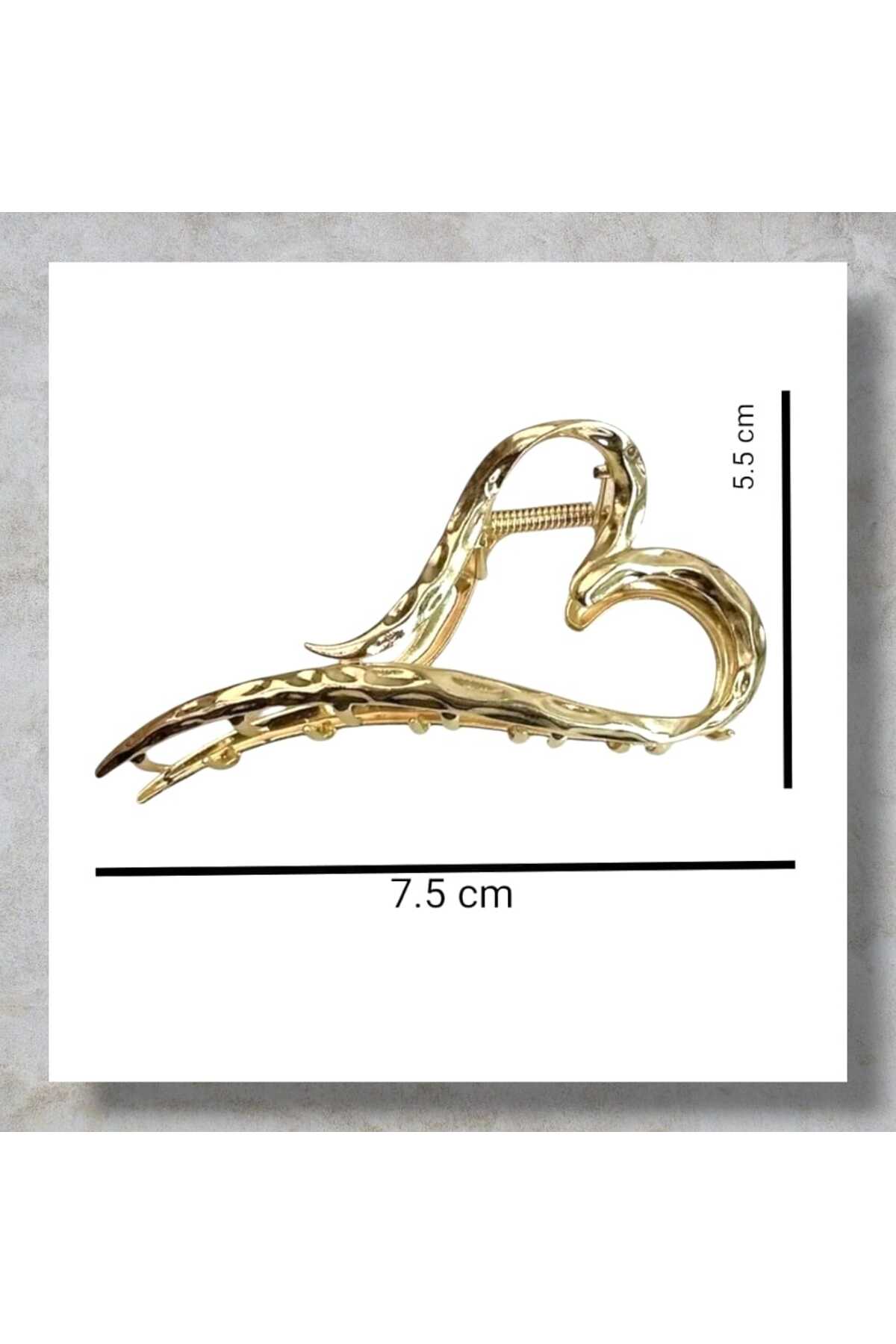 KALP ŞEKİLLİ TASARIM METAL MANDAL TOKA ( BC-1122 )