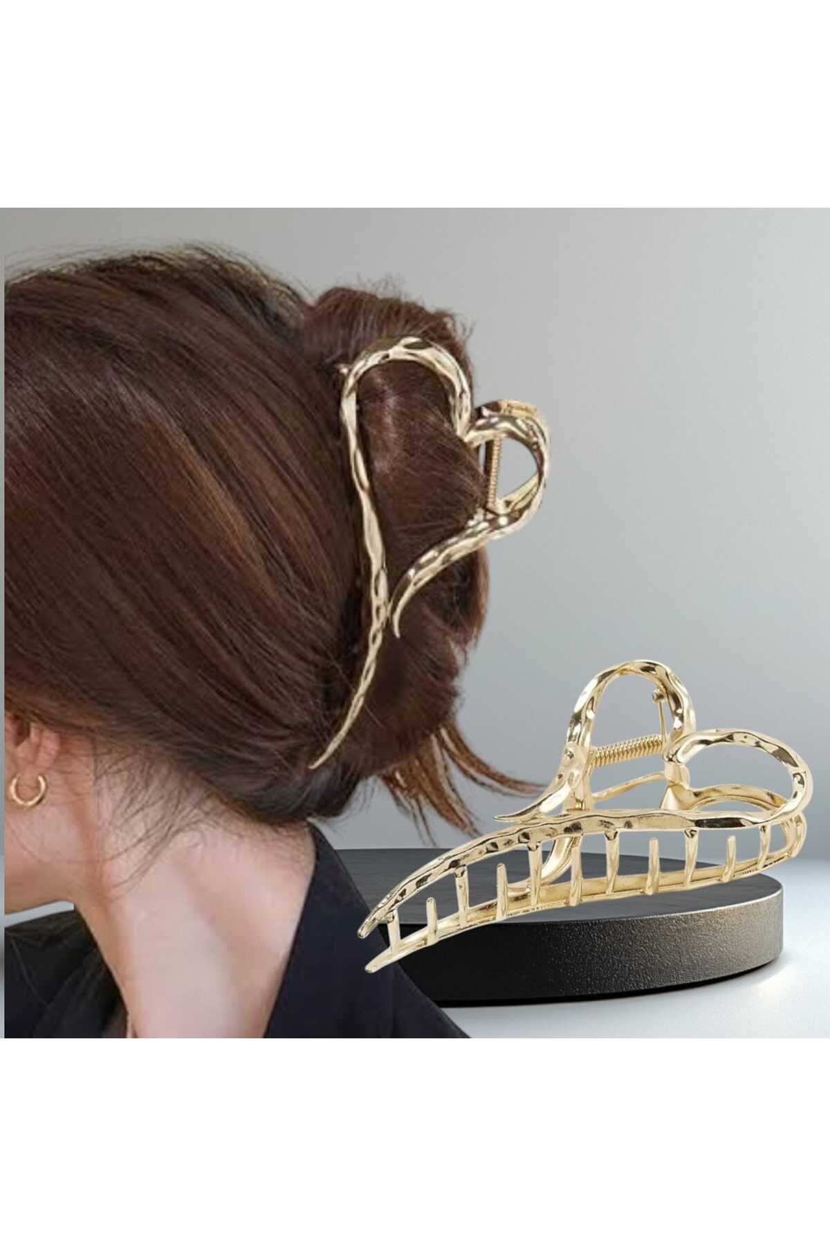 KALP ŞEKİLLİ TASARIM METAL MANDAL TOKA ( BC-1122 )