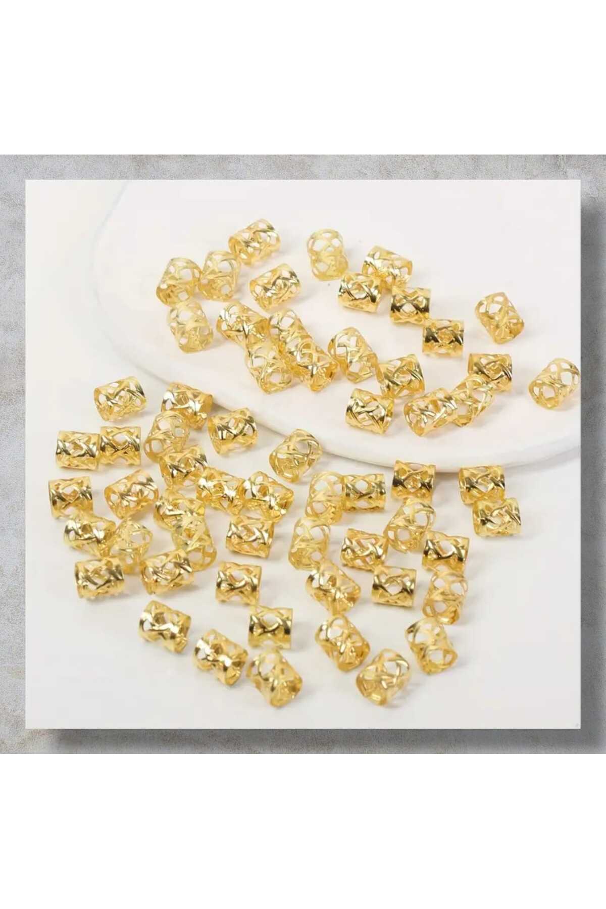 Bohem Saç Halkası-saç Küpesi Kafes Model 10 Lu Hair Charms ( Bc-1035 )