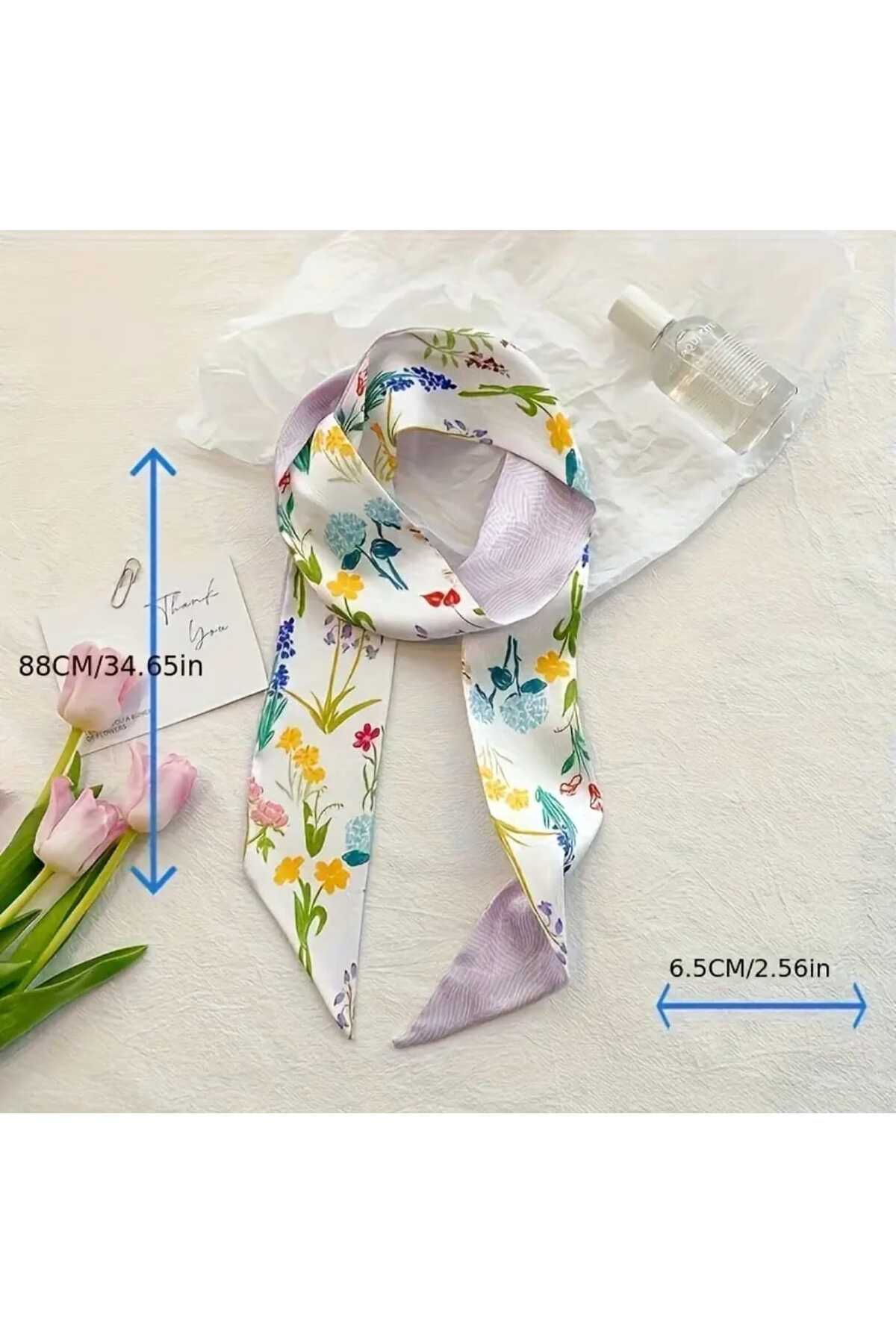 DESENLİ SAÇ BANDI-BOYUN FULARI-ÇANTA AKSESUARI (BC-1232 )