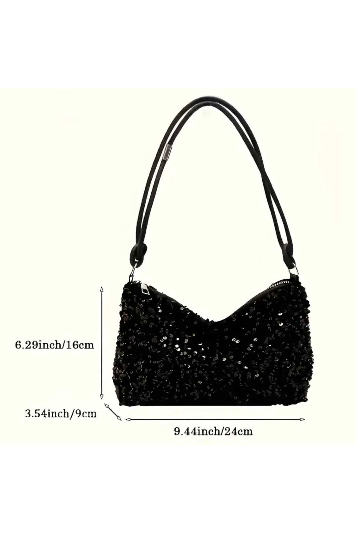 Kadın Pullu Payet Omuz Çantası (bc-1218-syh )