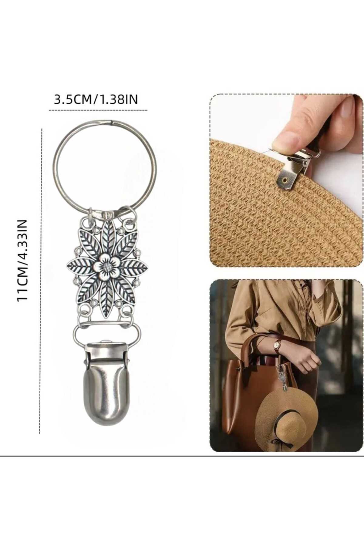 ÇANTA TOKASI ŞAPKA KLİPSİ ÇİÇEK TASARIM MDL 2 (BC-1186 )