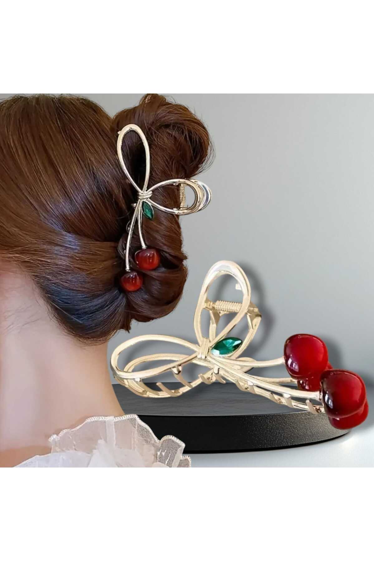 KİRAZ CHERRY TASARIM METAL MANDAL TOKA ( BC-1033 )