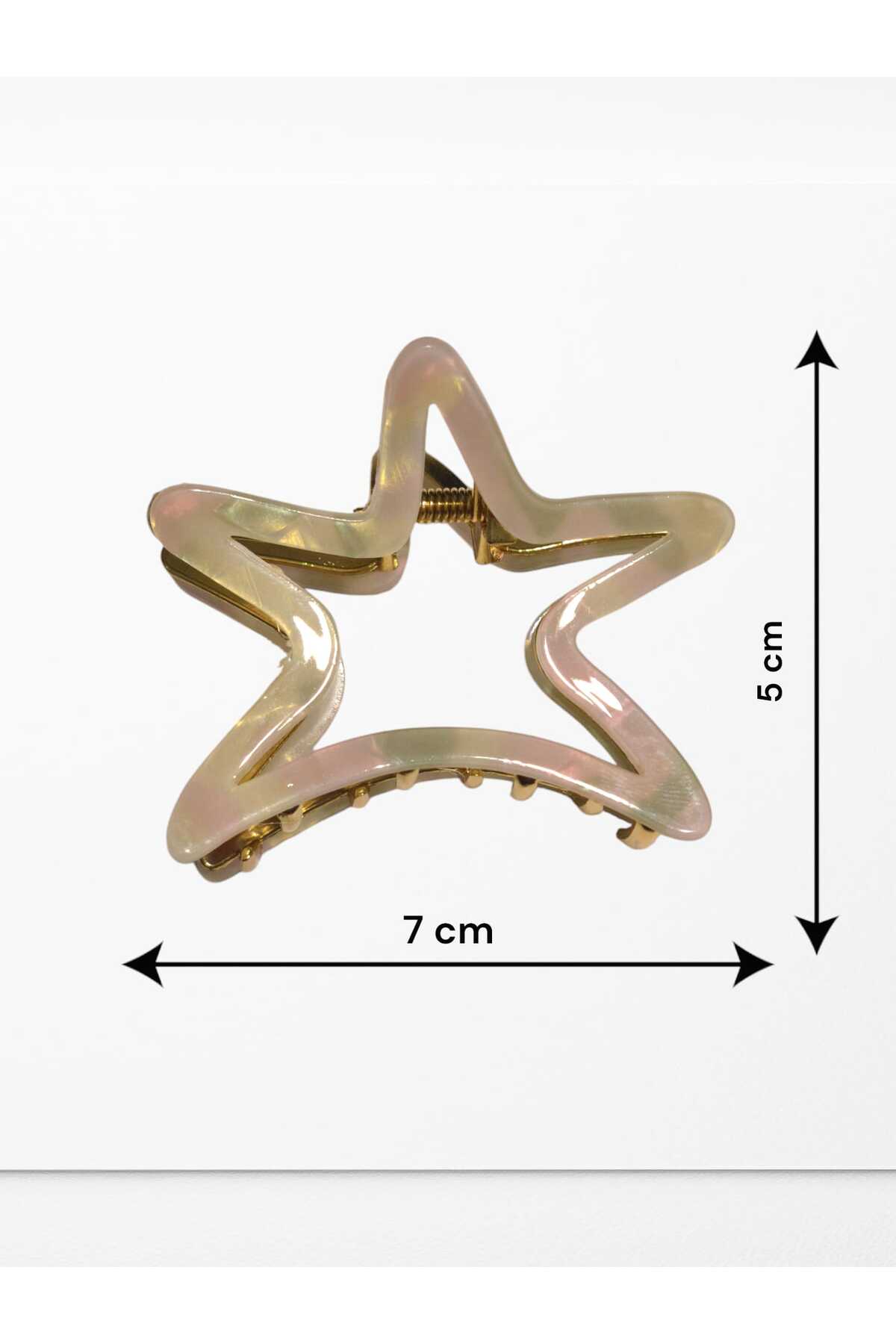 SEDEFLİ YILDIZ KEMİK METAL MANDAL TOKA ( BC-1168 )