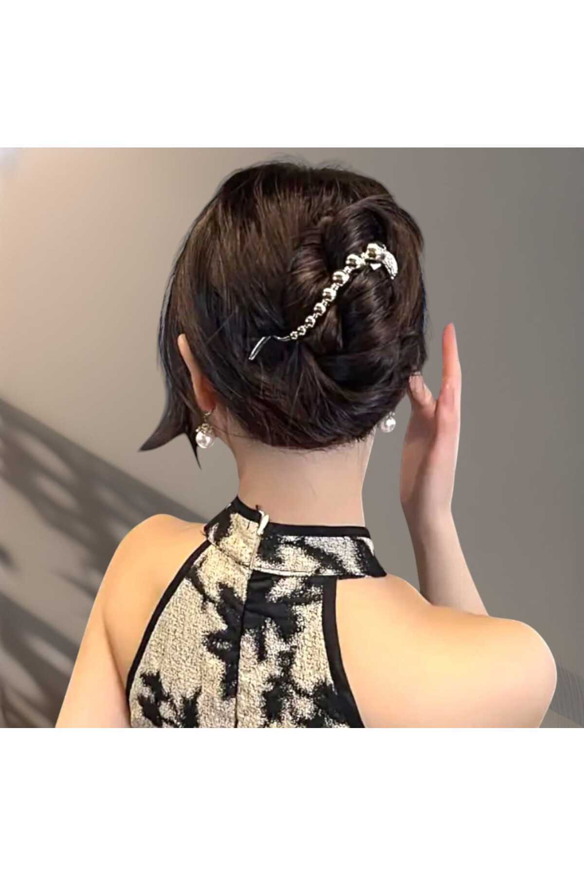 MİNİMALİST VİNTAGE TWİST METAL MANDAL TOKA (BC-1182 )