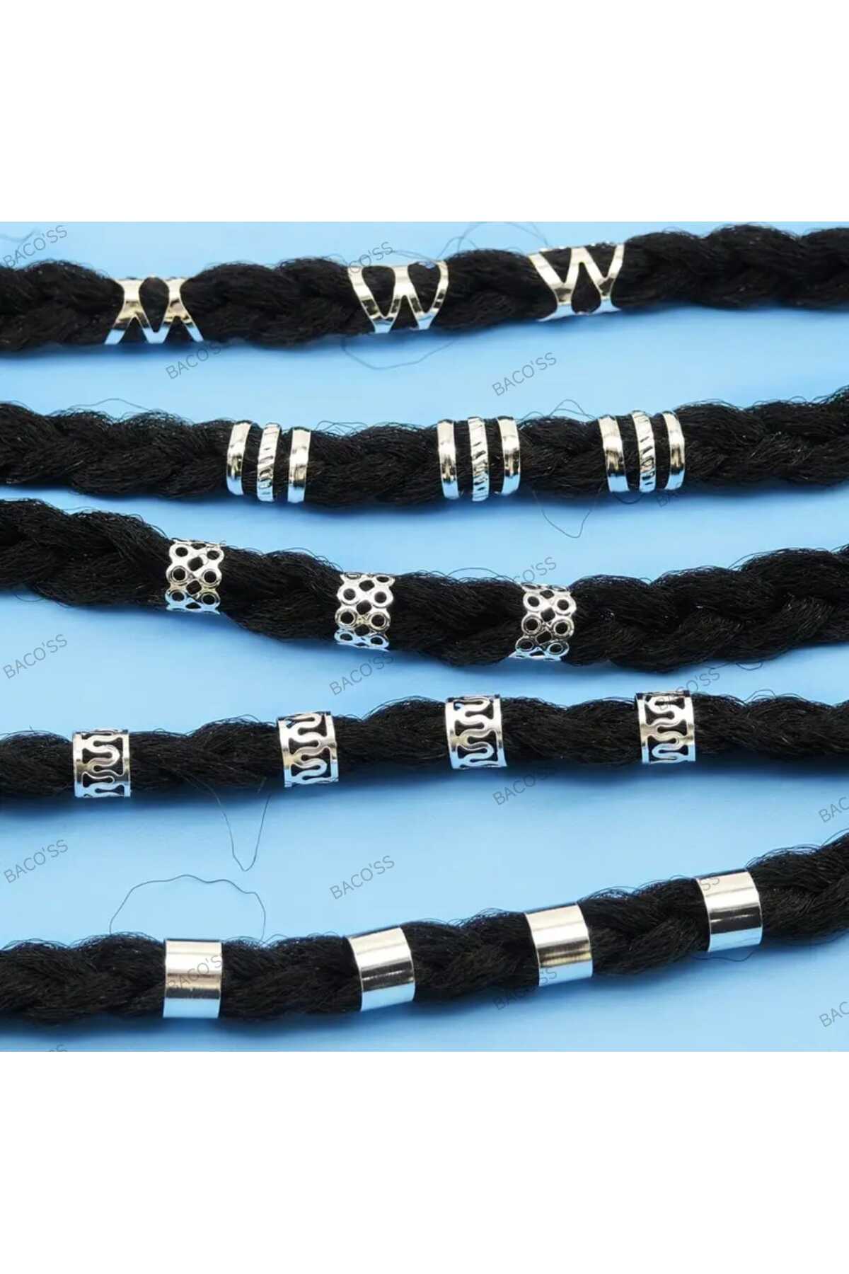 Bohem Saç Halkası-Saç Küpesi Seti Modern Stil 10 Lu Hair Charms ( BC-1220 )