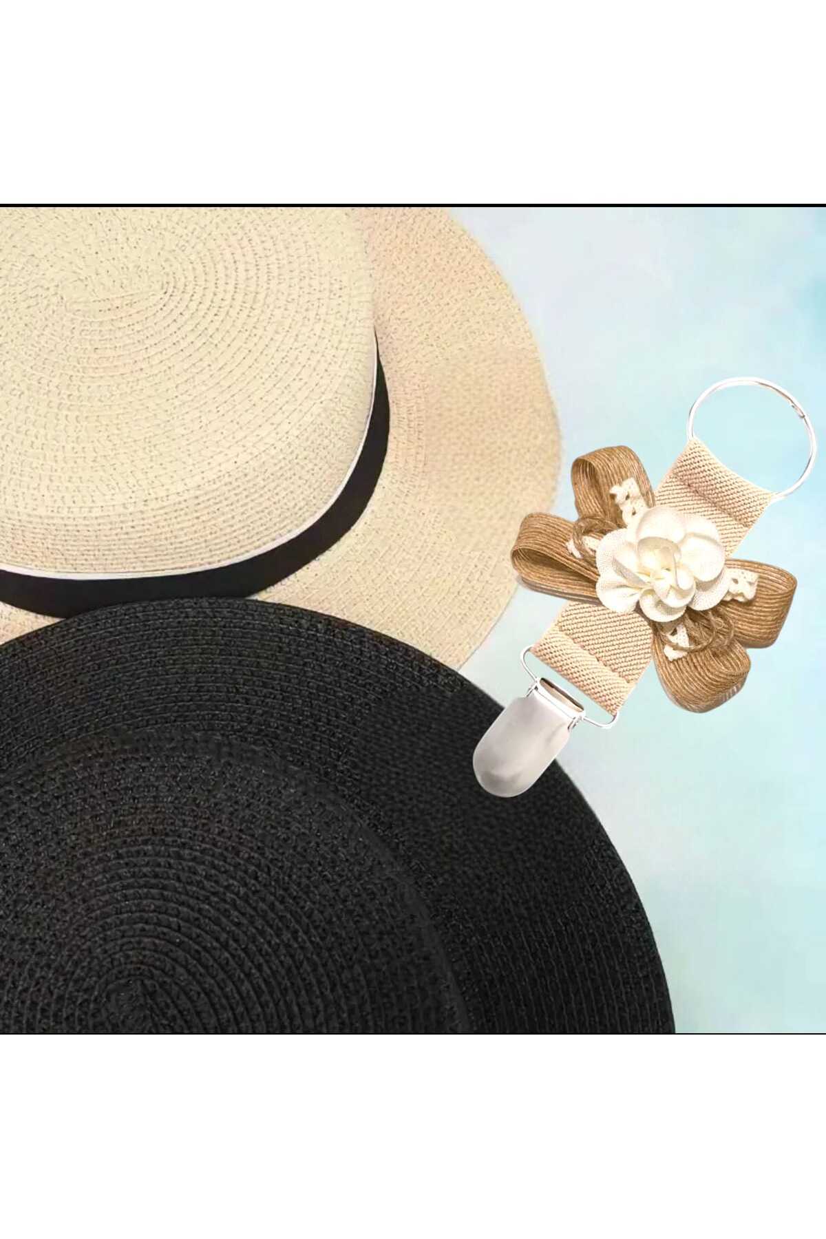 Çanta Tokası Şapka Klipsi Fiyonklu Çiçek Tasarım Mdl 5 (BC-1189)