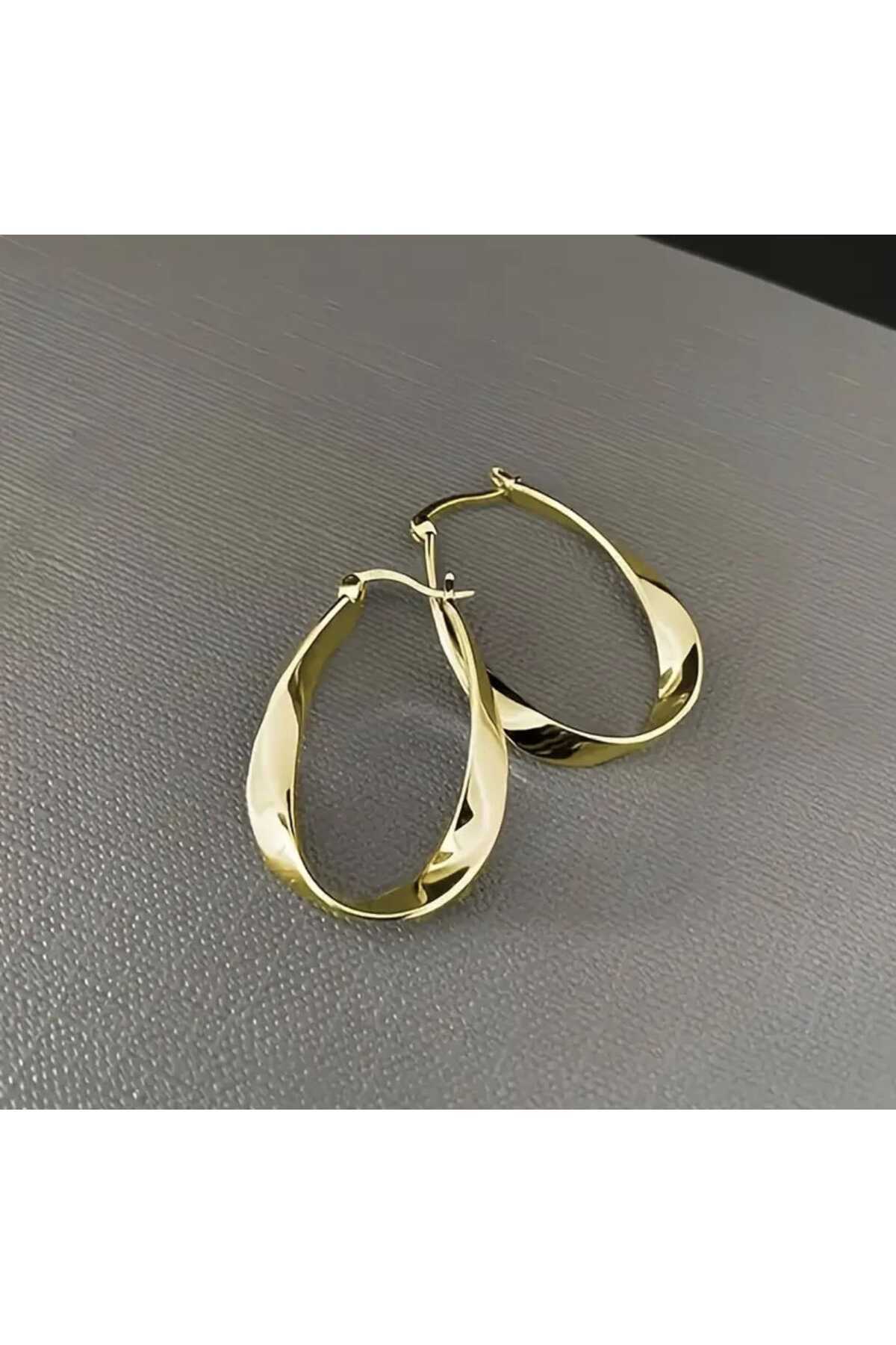 Elegant Möbiüs Tasarım Halka Küpe ( Bc-1195 )