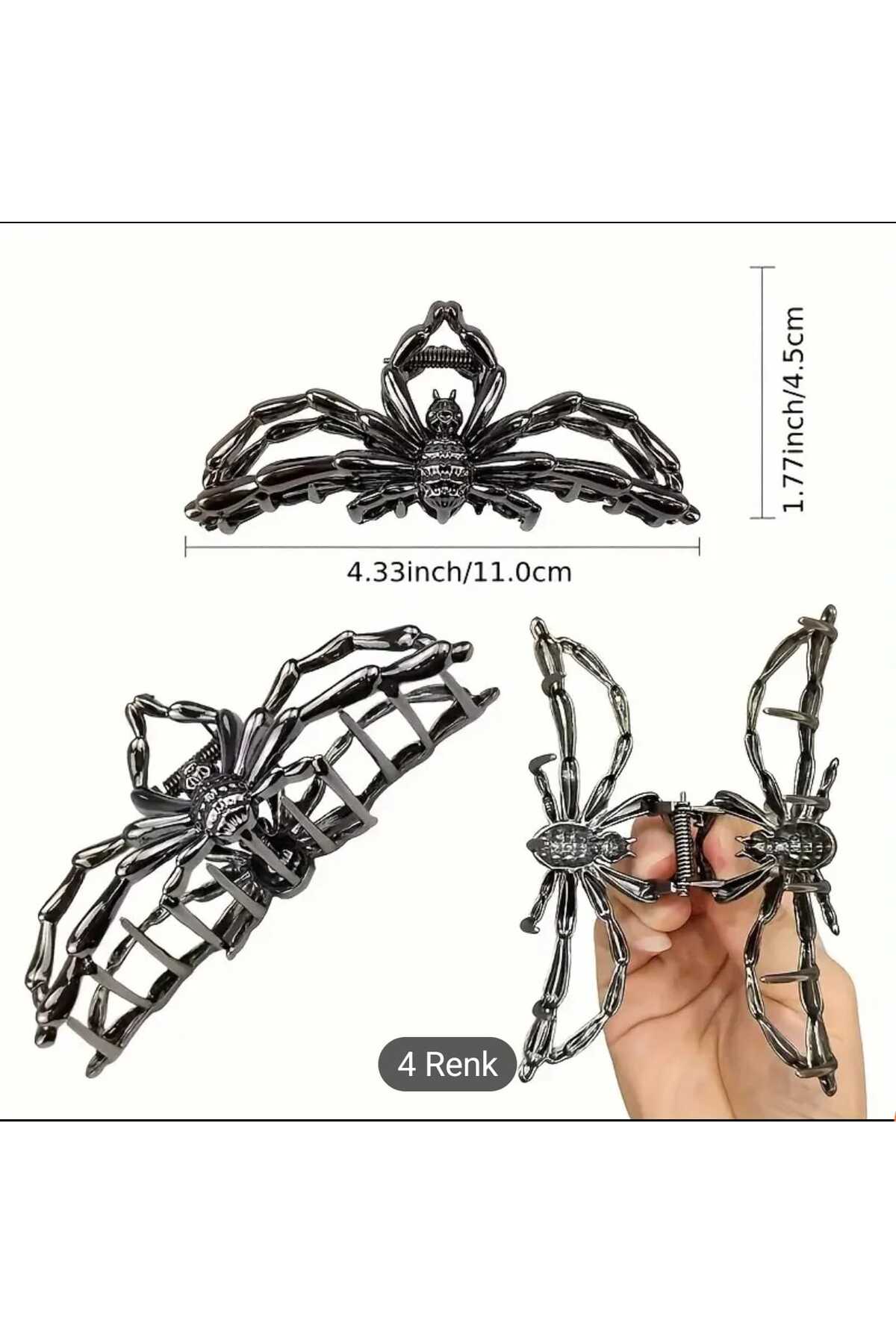 HALLOWEEN ÖRÜMCEK TASARIM METAL MANDAL TOKA CADILAR BAYRAMI ( BC-1026 )