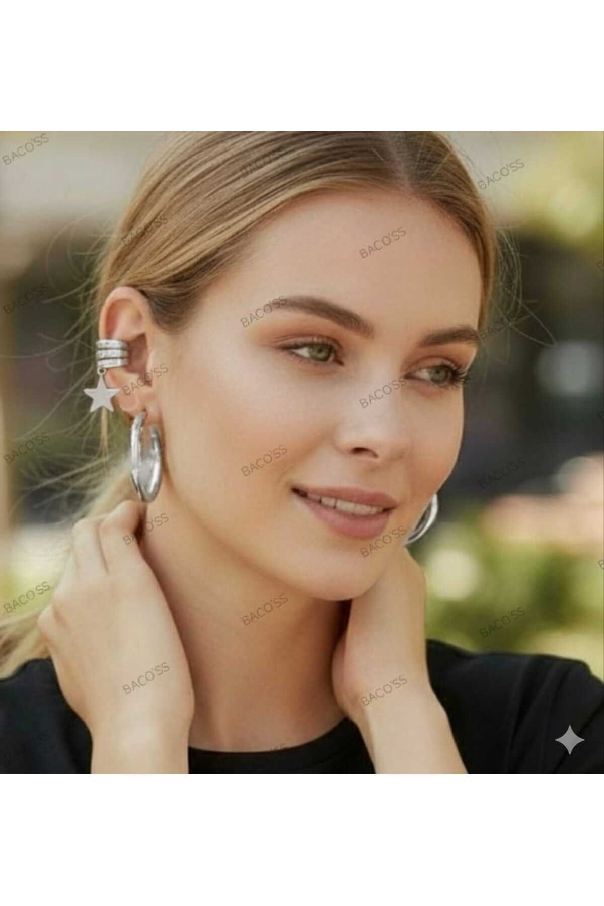 HALKA VE YILDIZLI 5 'Lİ KÜPE SETİ (BC-1249)