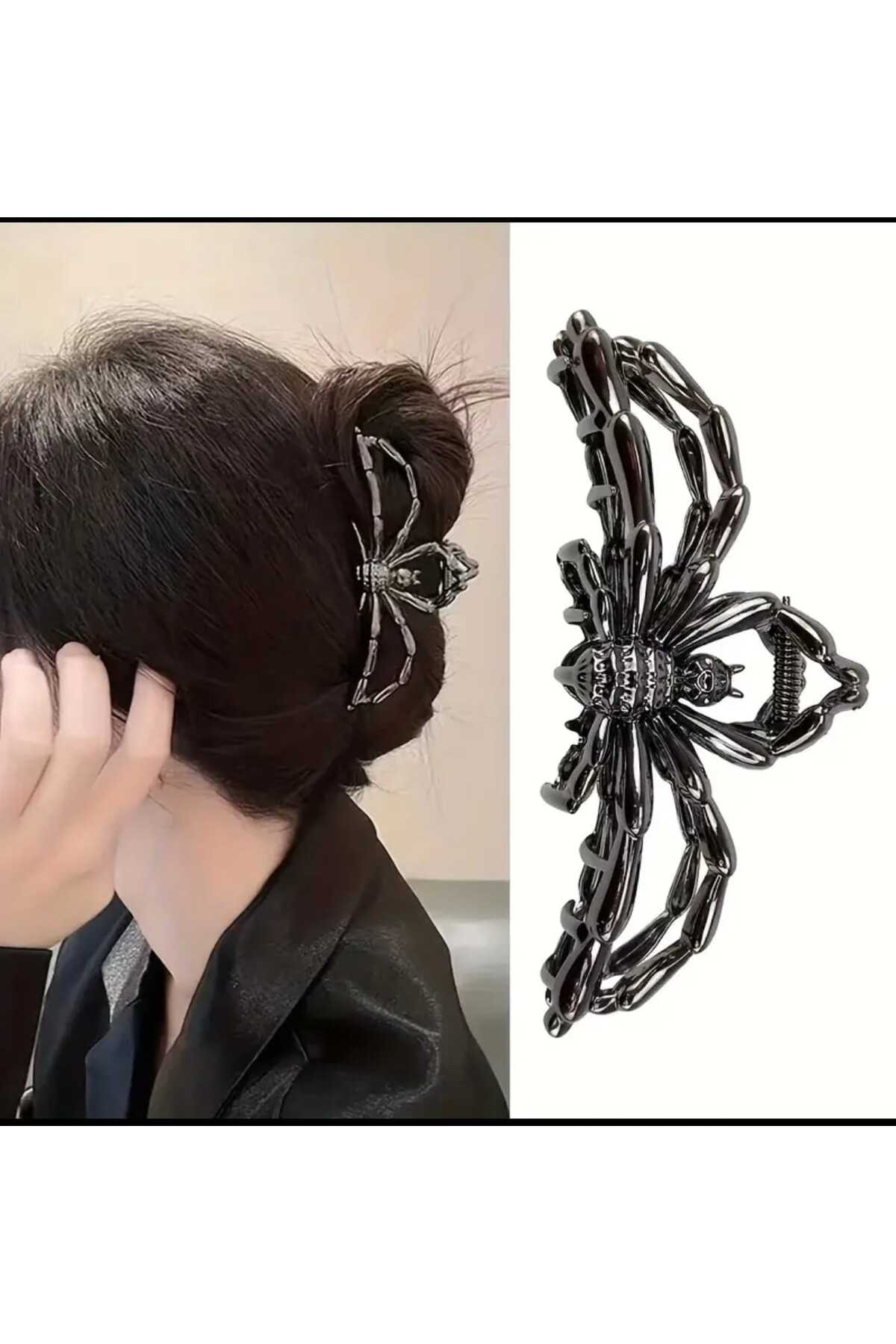 HALLOWEEN ÖRÜMCEK TASARIM METAL MANDAL TOKA CADILAR BAYRAMI ( BC-1026 )