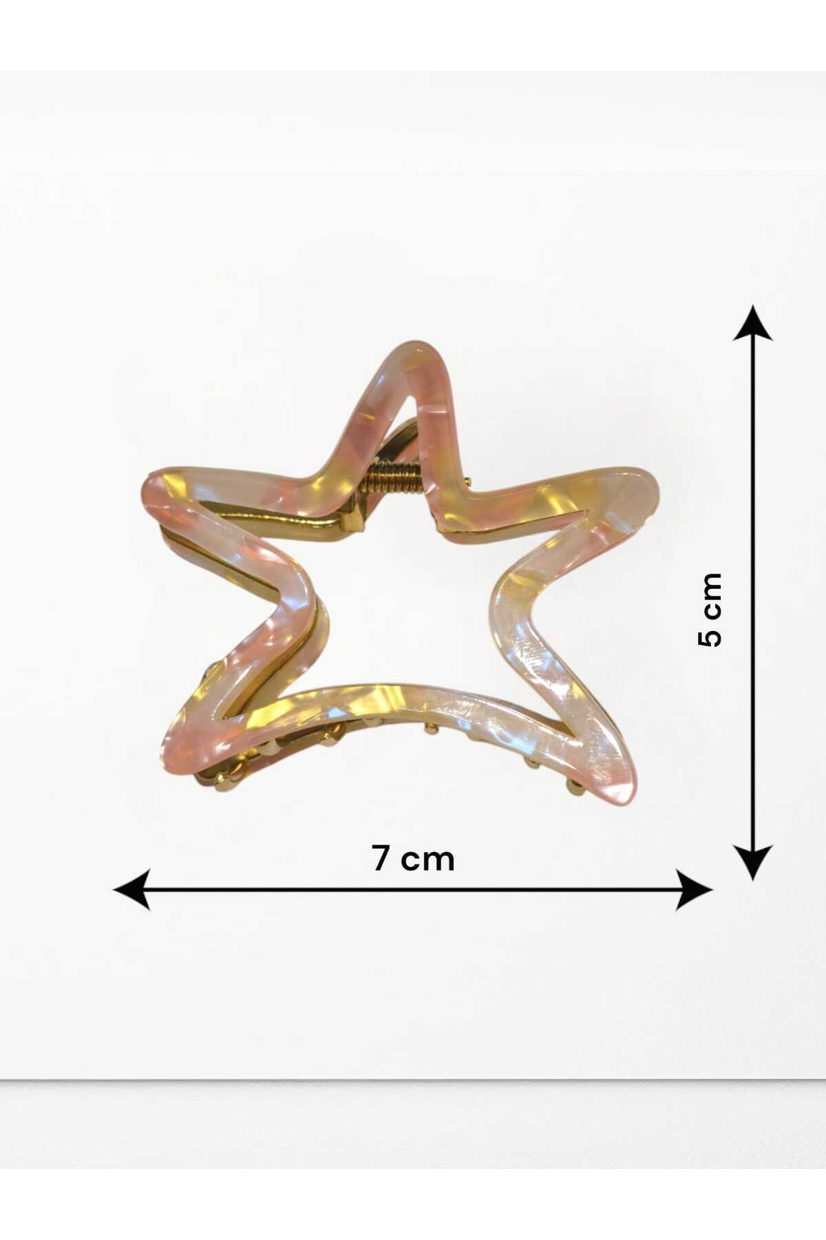 SEDEFLİ YILDIZ KEMİK METAL MANDAL TOKA ( BC-1172 )