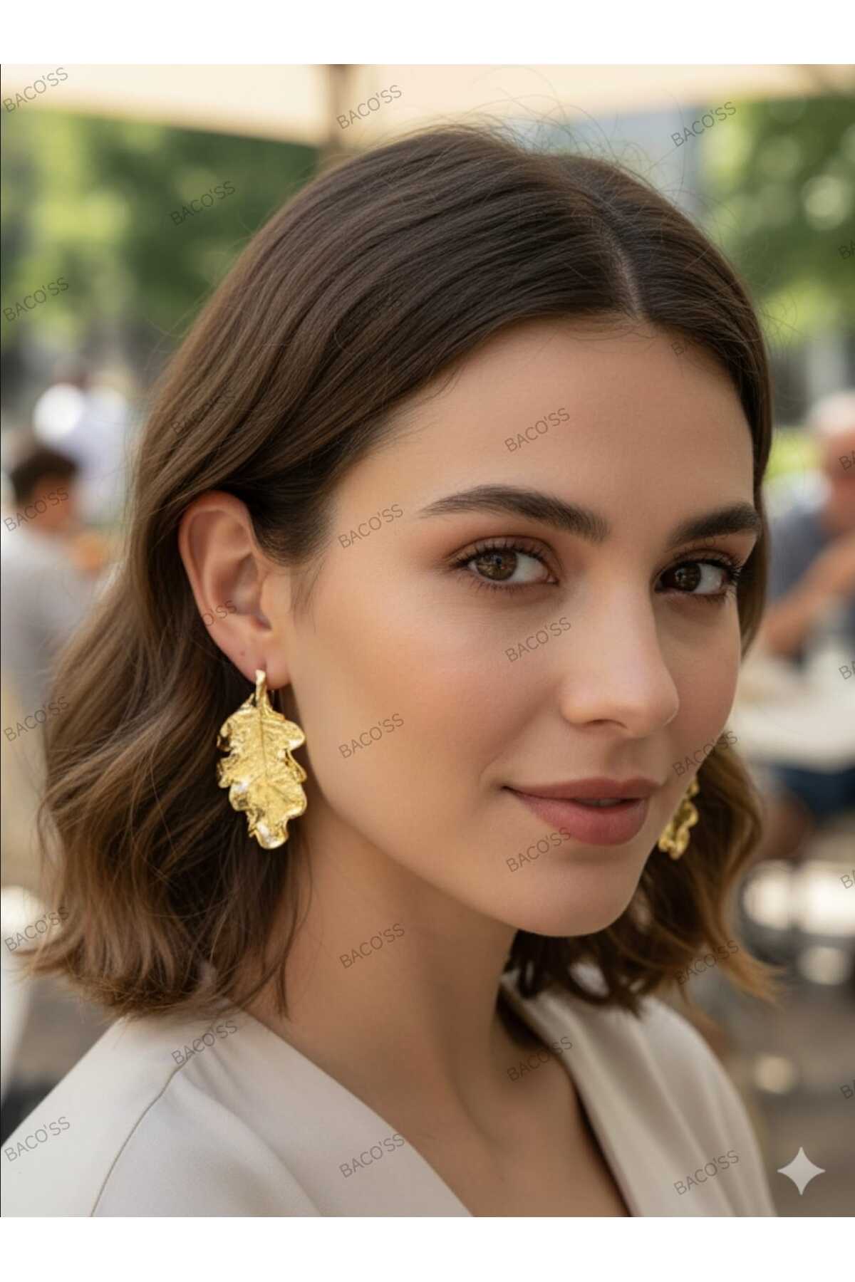 YAPRAK TASARIM ÇELİK KÜPE (BC-1245)