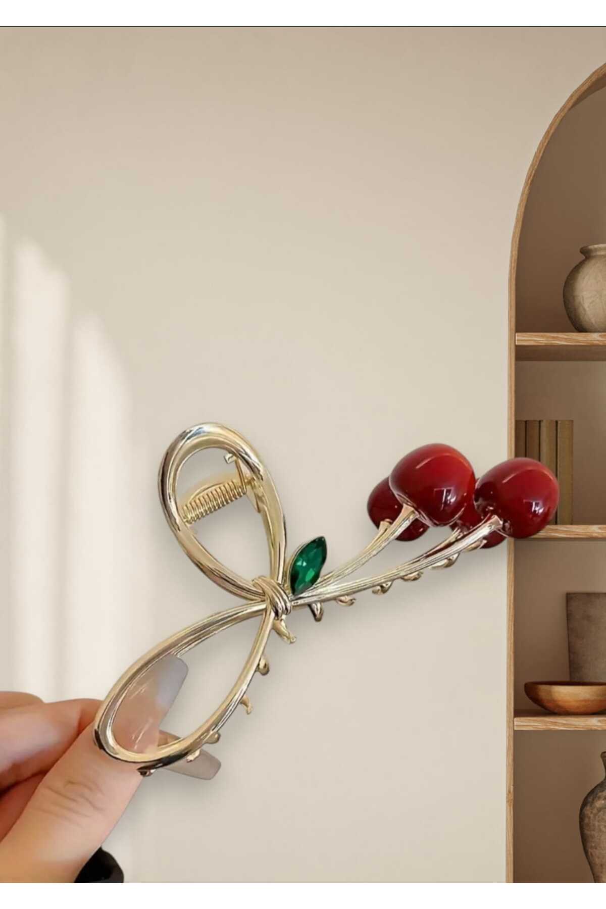 KİRAZ CHERRY TASARIM METAL MANDAL TOKA ( BC-1033 )