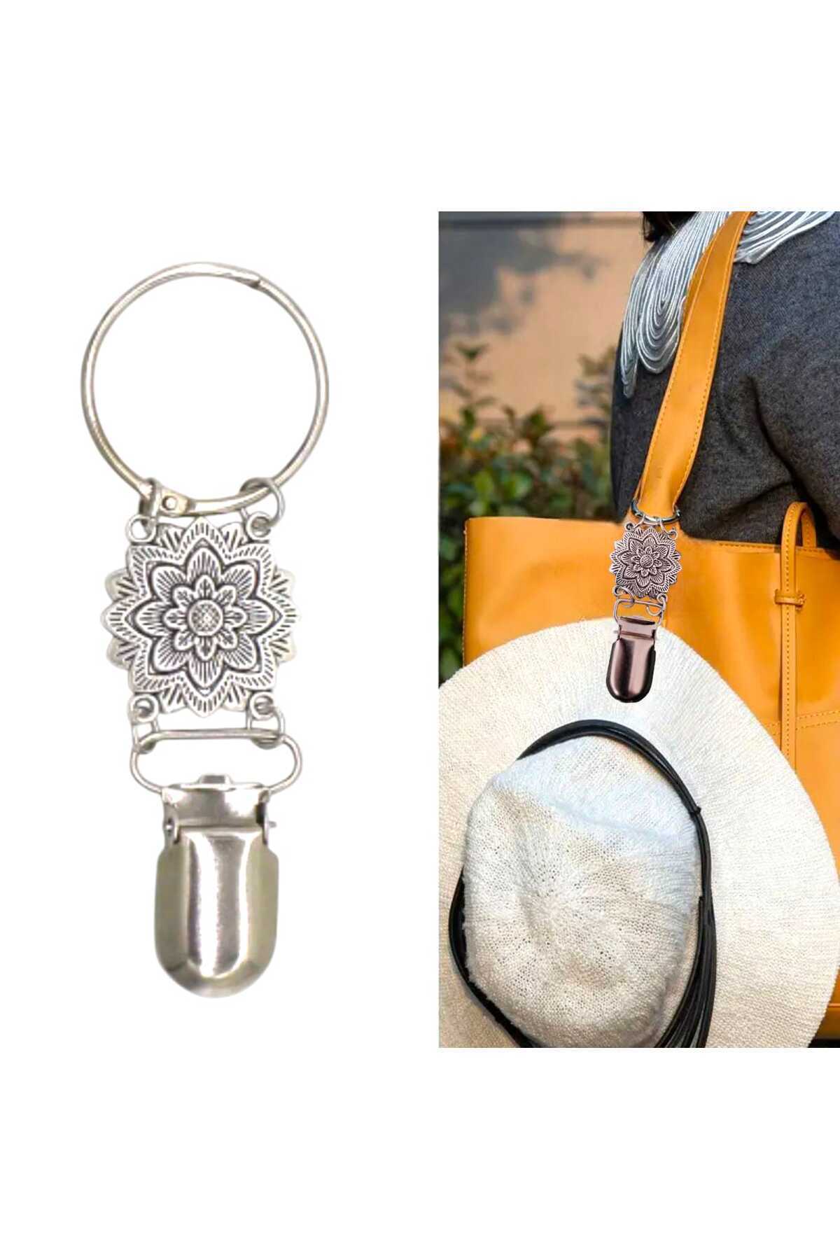 ÇANTA TOKASI  ŞAPKA KLİPSİ ÇİÇEK TASARIM MDL 1 (BC-1185 )