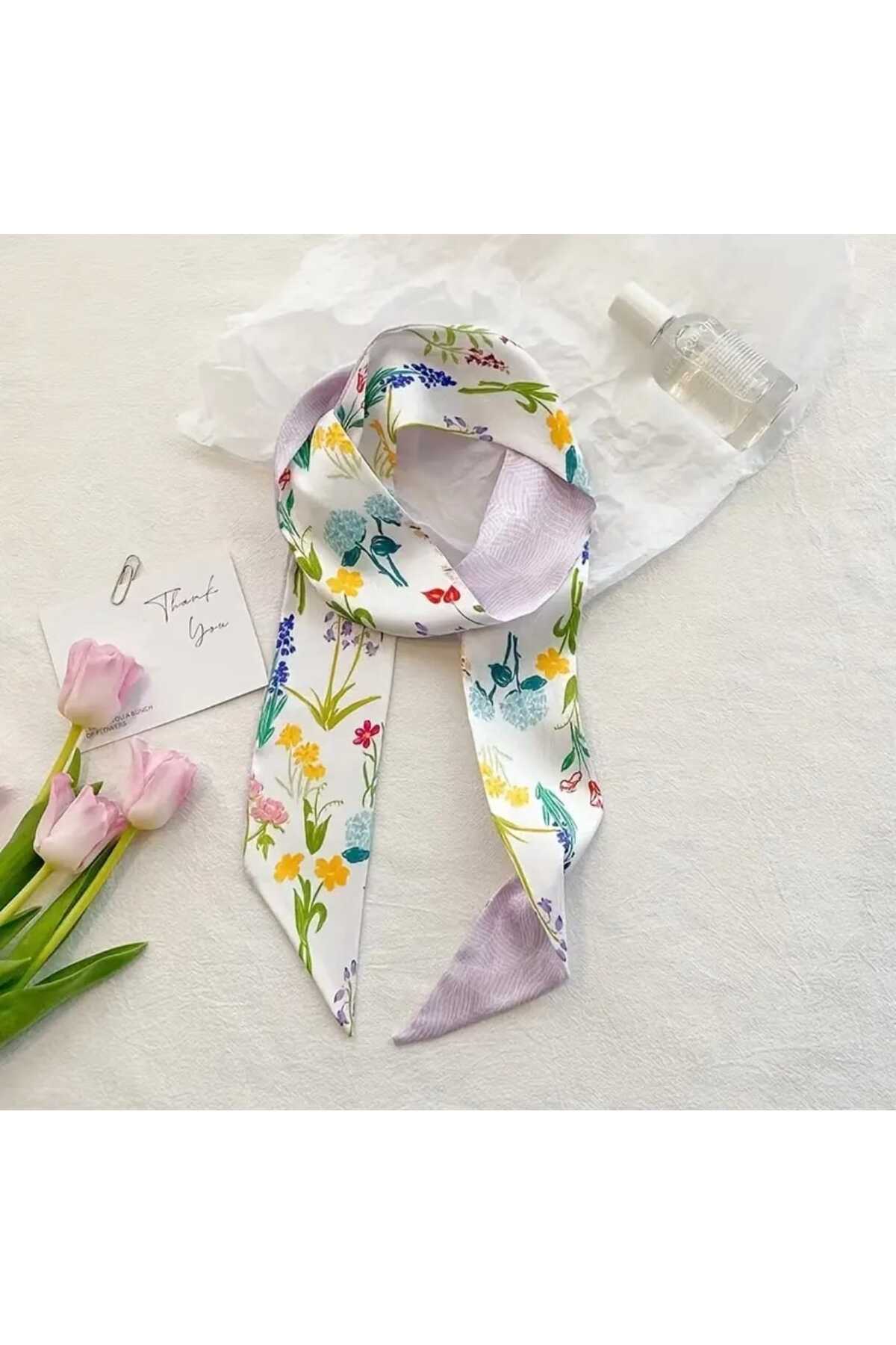 DESENLİ SAÇ BANDI-BOYUN FULARI-ÇANTA AKSESUARI (BC-1232 )