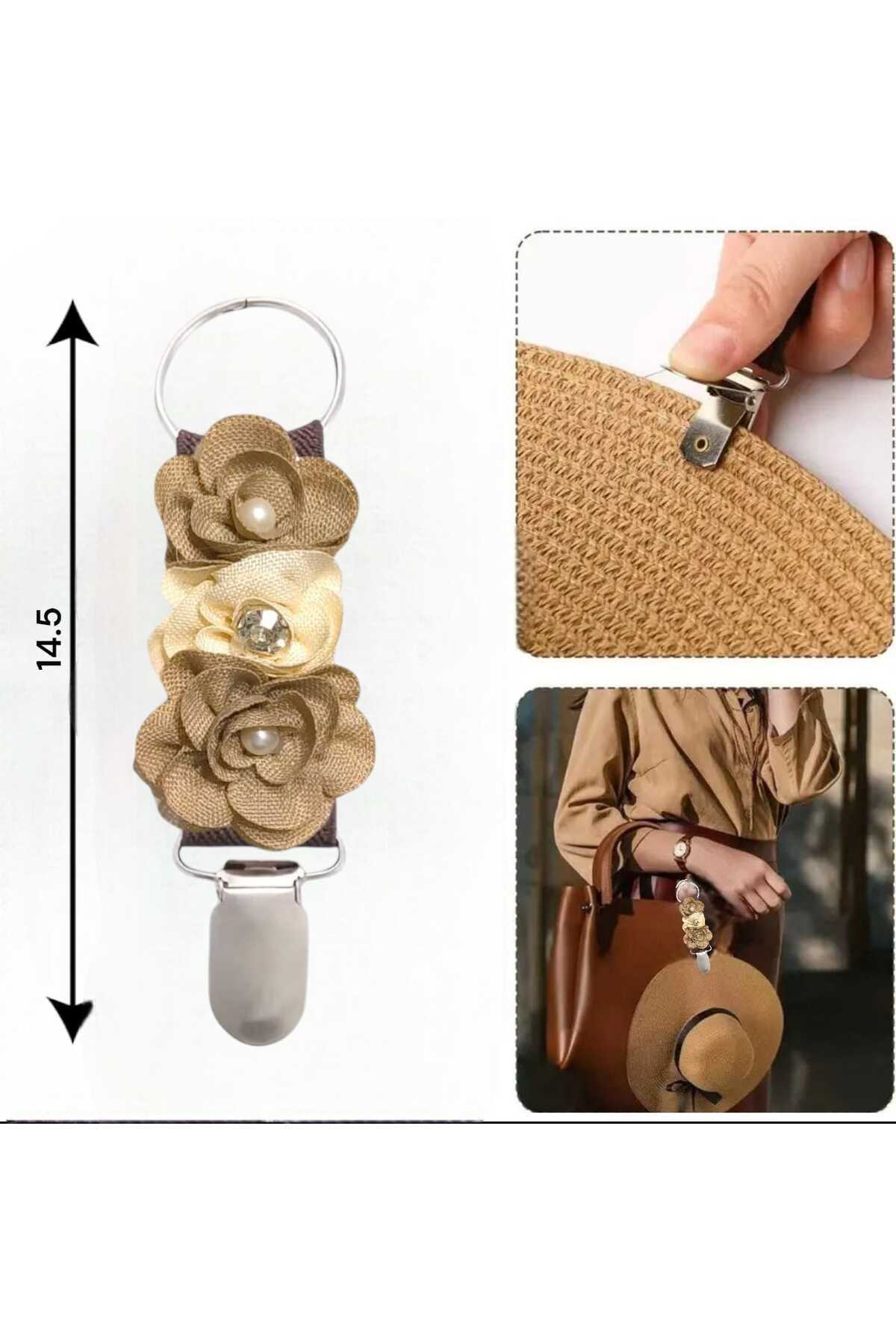 ÇANTA TOKASI ŞAPKA KLİPSİ ÇİÇEK TASARIM MDL 5 (BC-1190 )