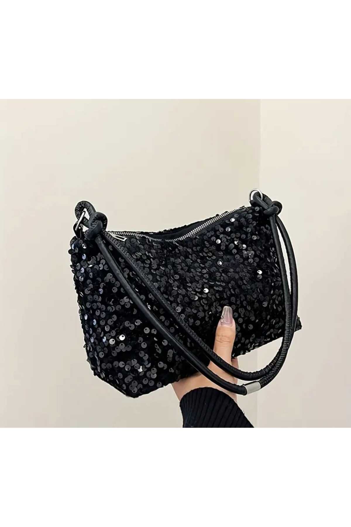 Kadın Pullu Payet Omuz Çantası (bc-1218-syh )