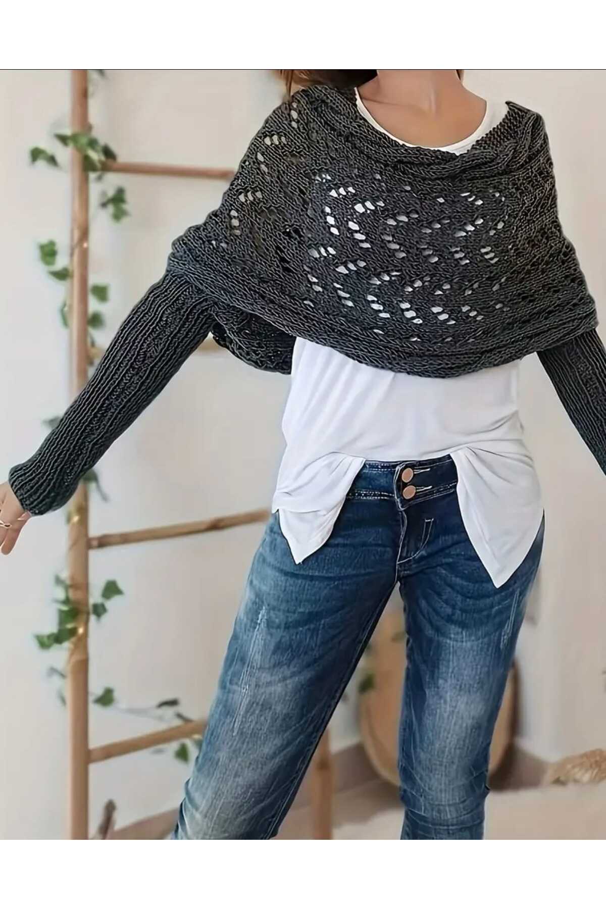 ÖRGÜ KOLLU ŞAL-BOLERO ( BC-1235 )