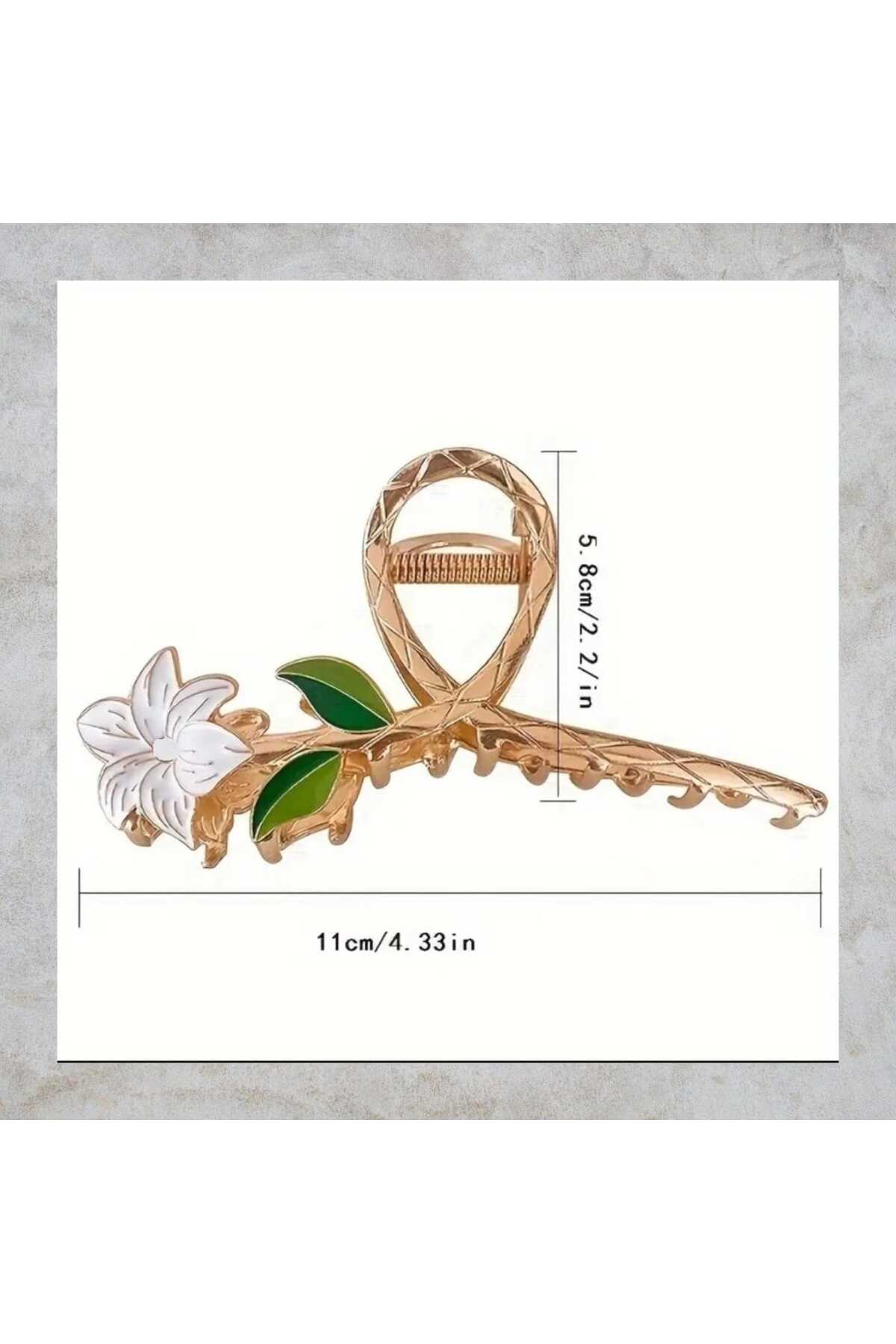 ZAMBAK ÇİÇEK TASARIM METAL MANDAL TOKA ( BC-1049 )